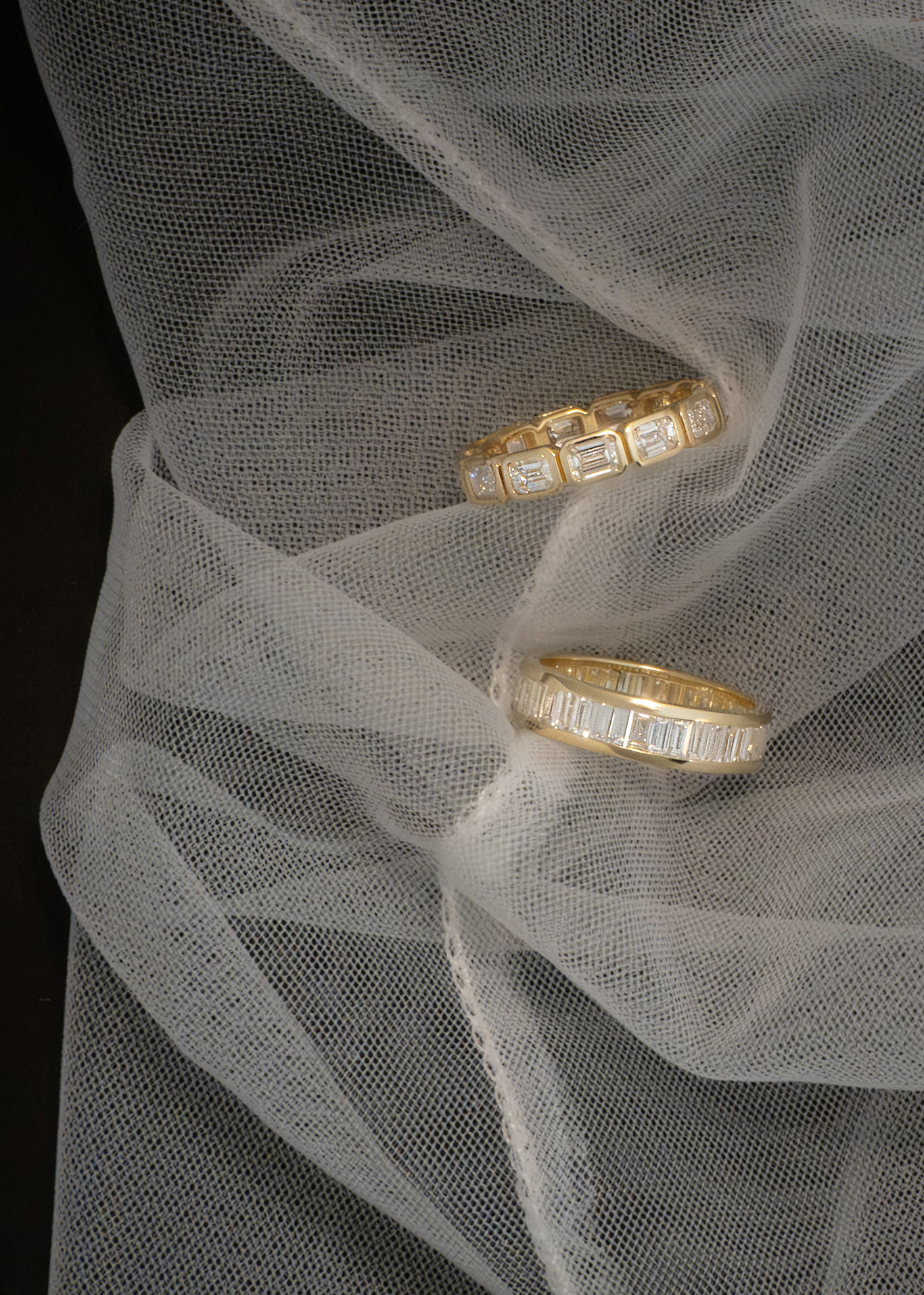 Bobbi eternity baguette ring