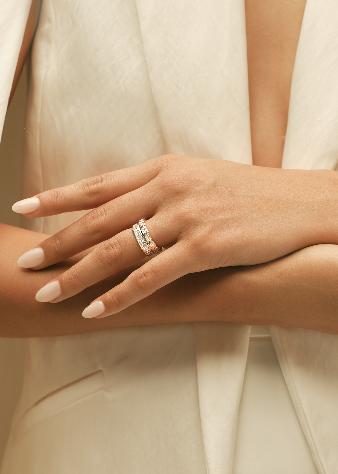 Bobbi eternity baguette ring