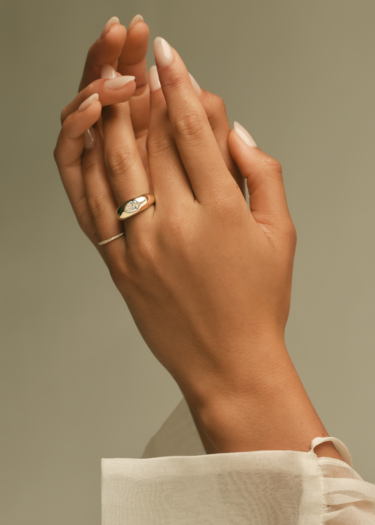 carmen pear diamond dome ring