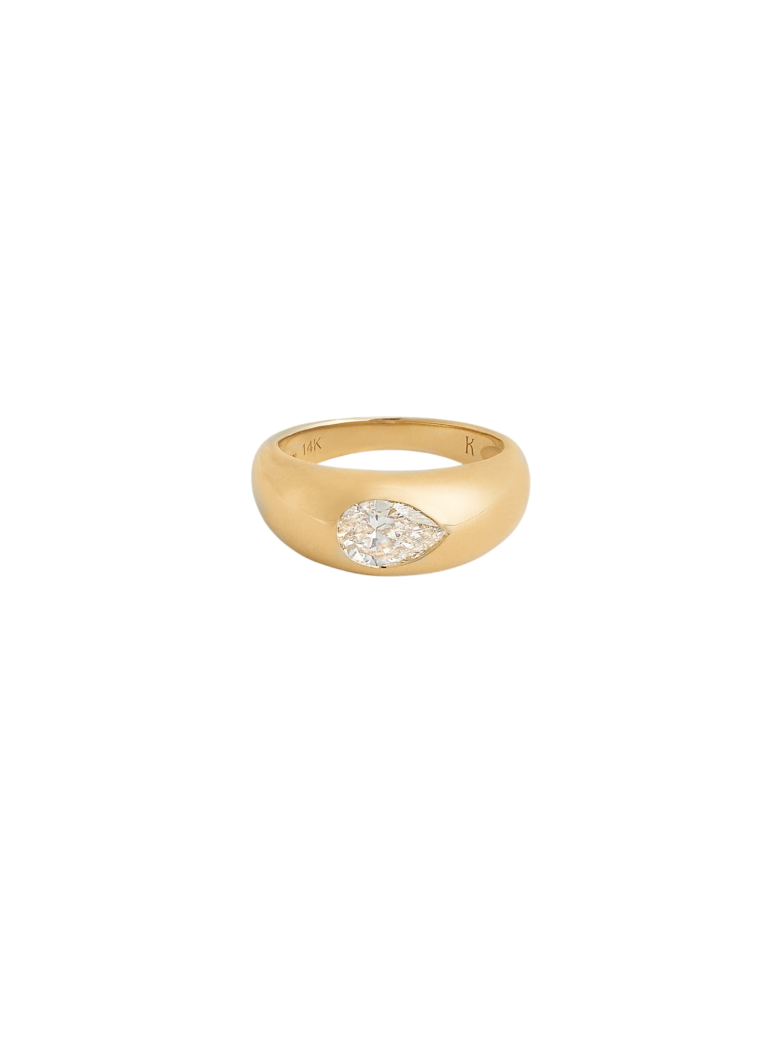  carmen pear diamond dome ring