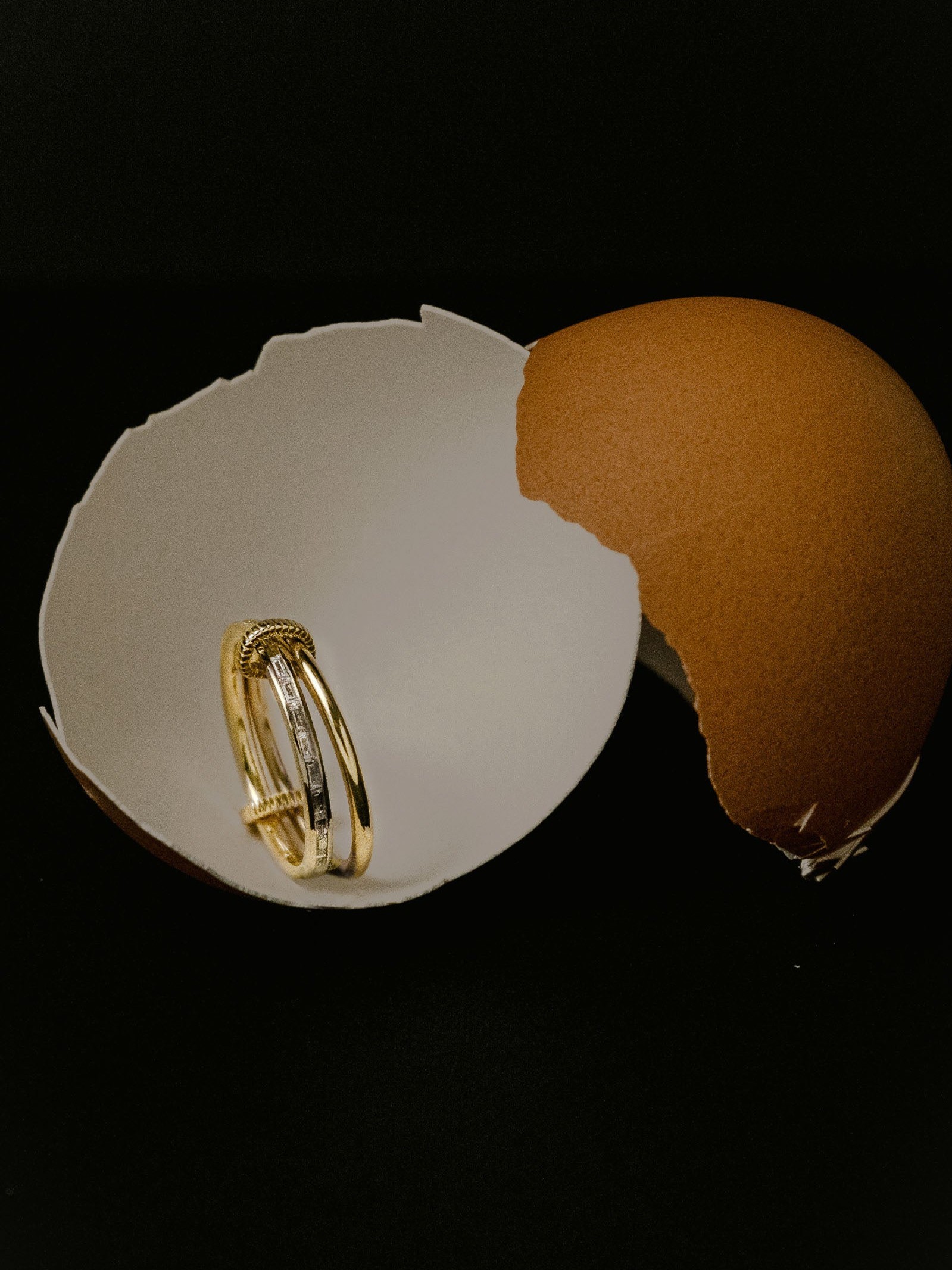 Donna Linked Baguette Band Ring