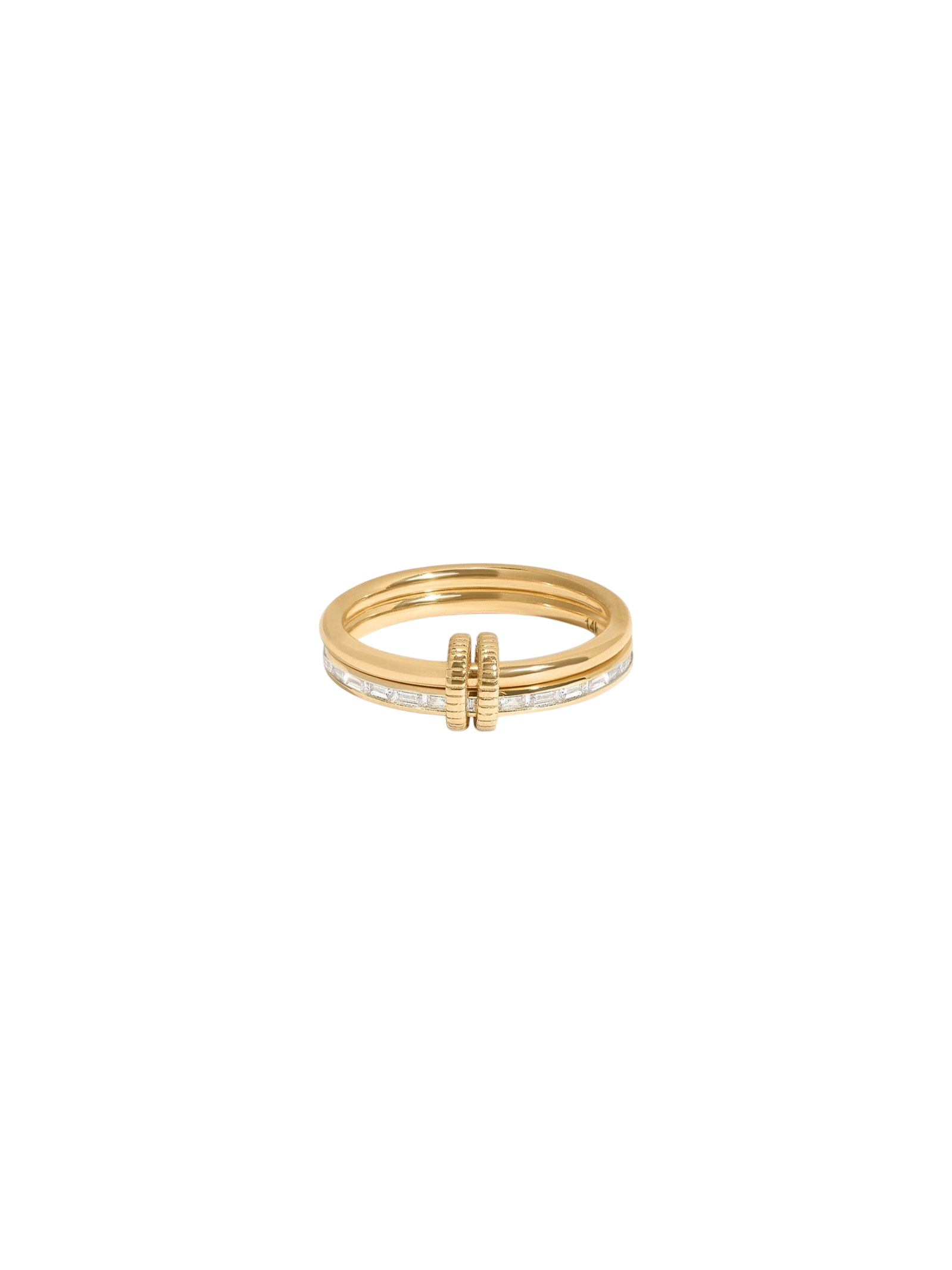 Donna Linked Baguette Band Ring