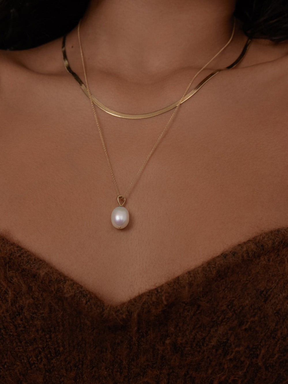 Carter Herringbone Chain Necklace