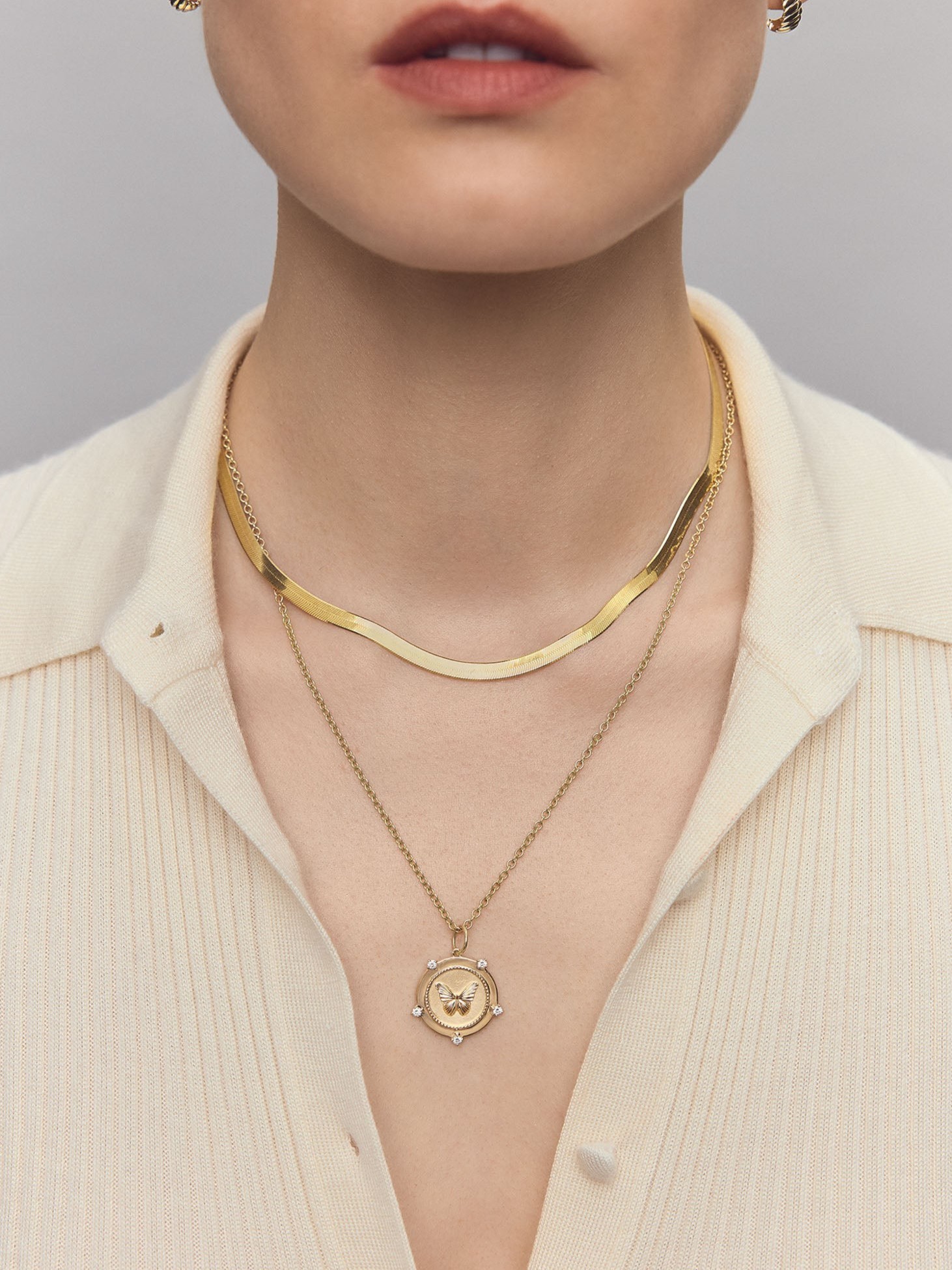 Carter Herringbone Chain Necklace