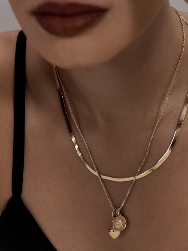 Carter Herringbone Chain Necklace