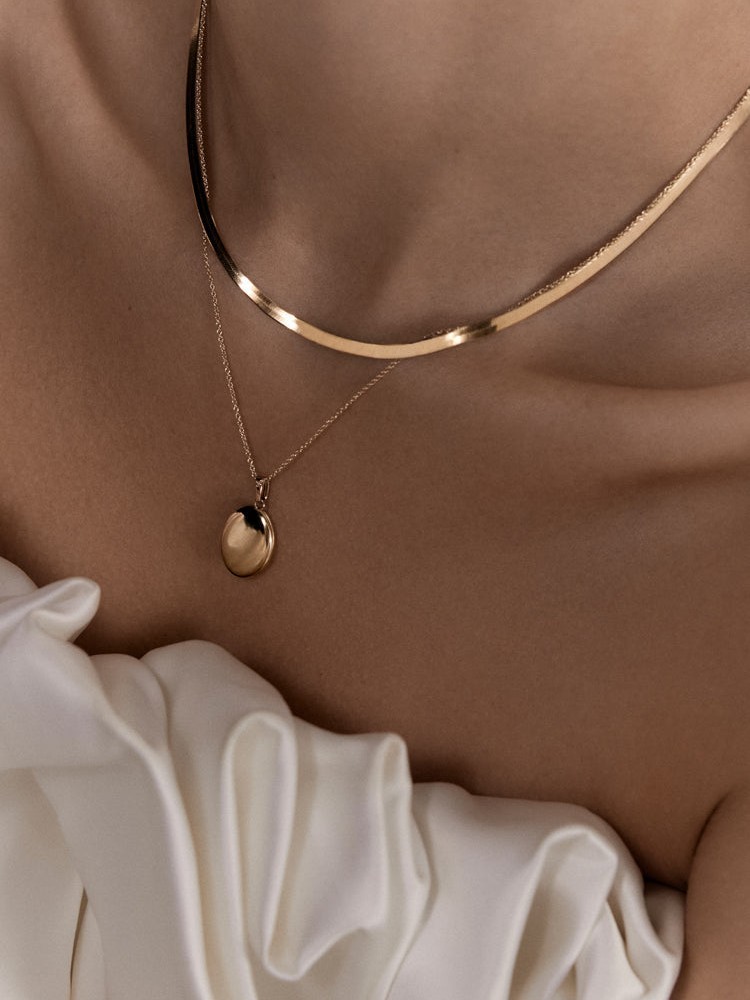 Carter Herringbone Chain Necklace