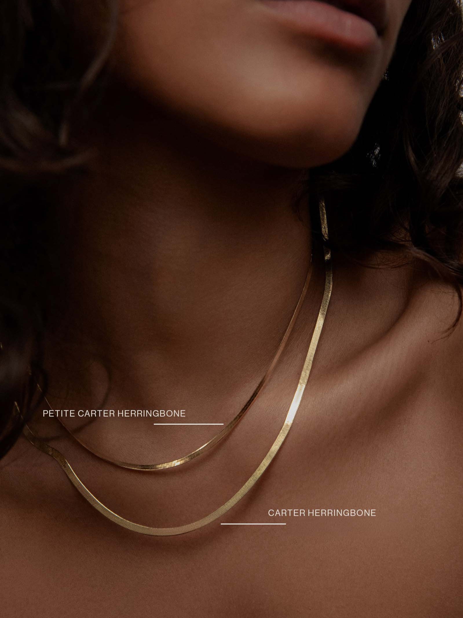 Carter Herringbone Chain Necklace