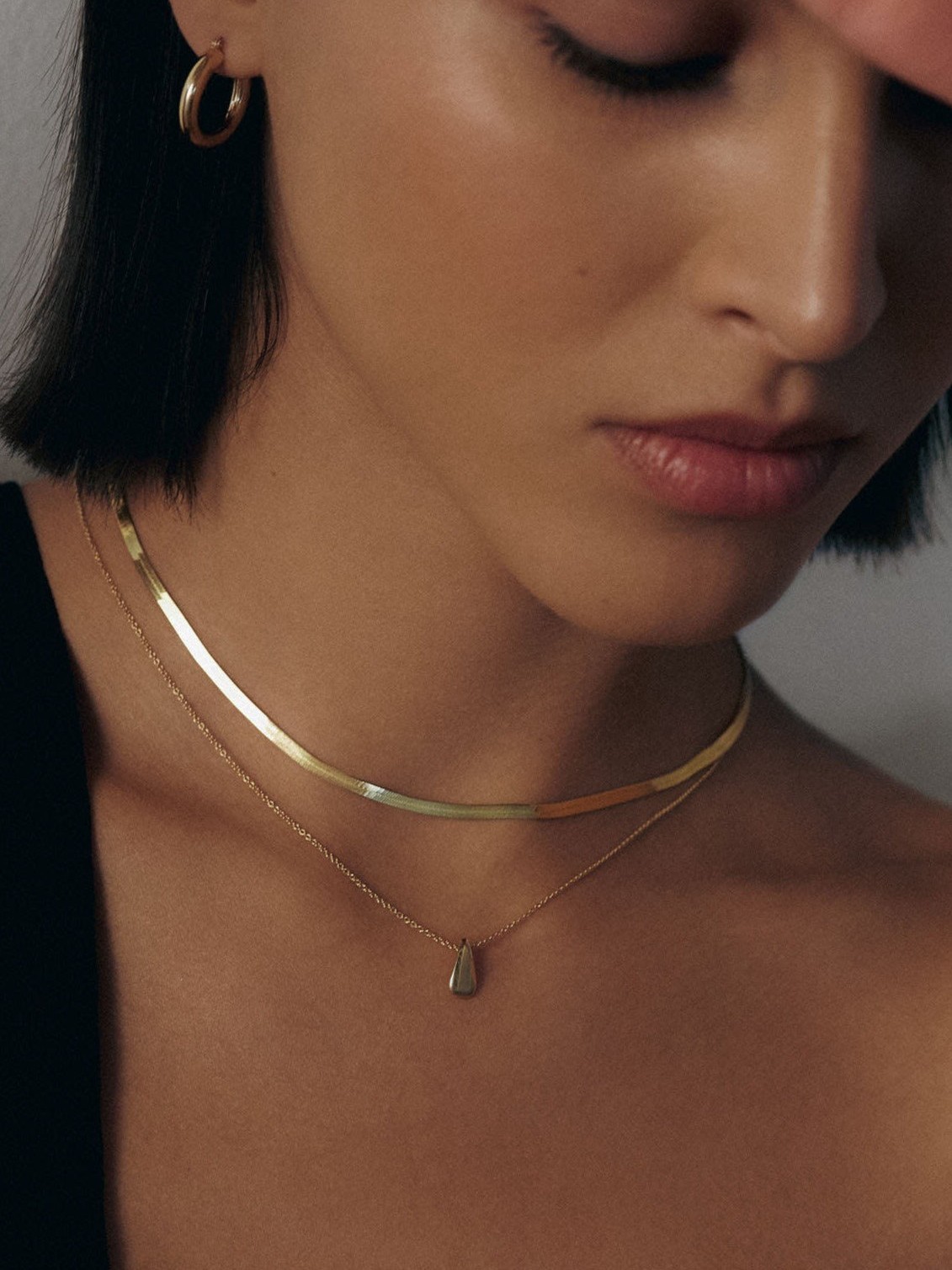 Carter Herringbone Chain Necklace
