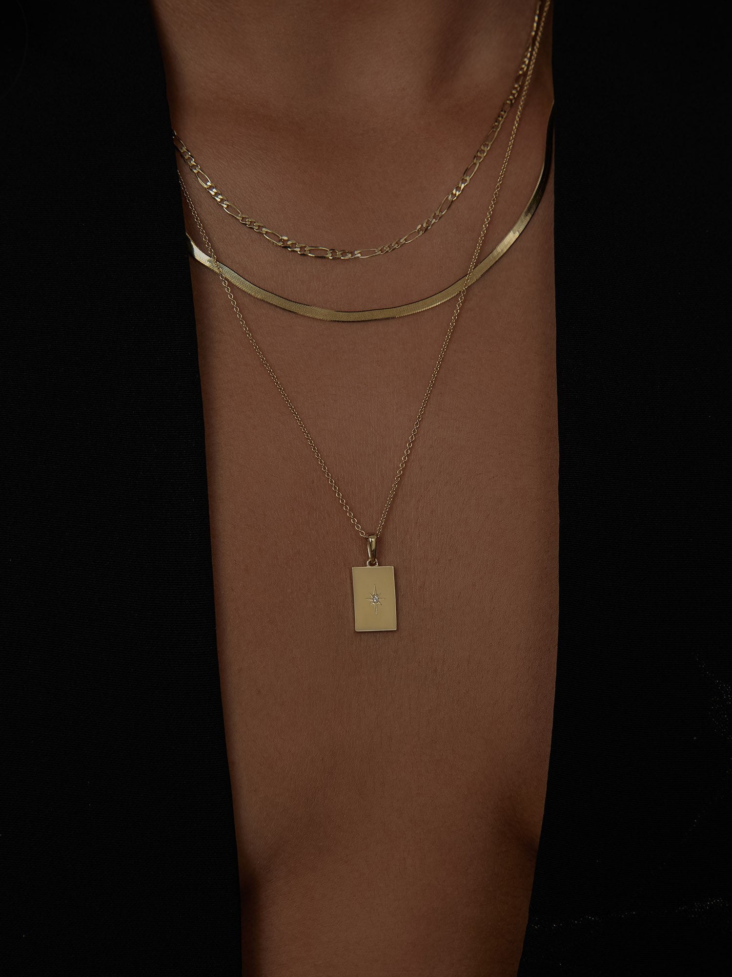 Carter Herringbone Chain Necklace