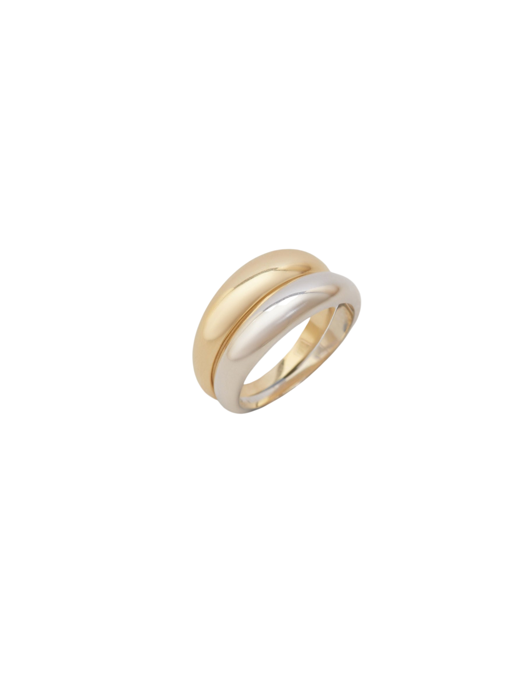 Dare To Love Double Dome Ring Gold & Silver