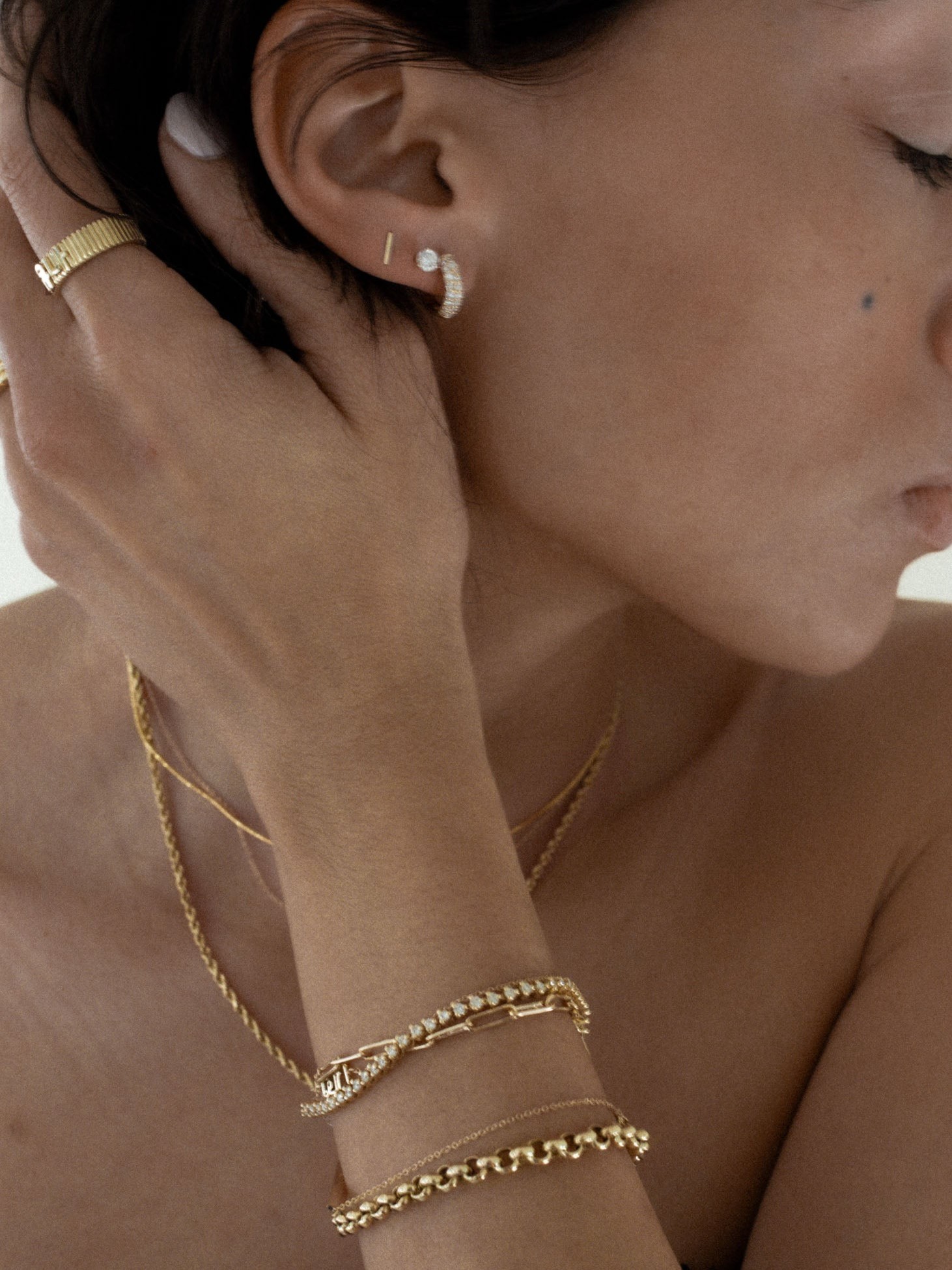 Micro Bar Stud Earrings