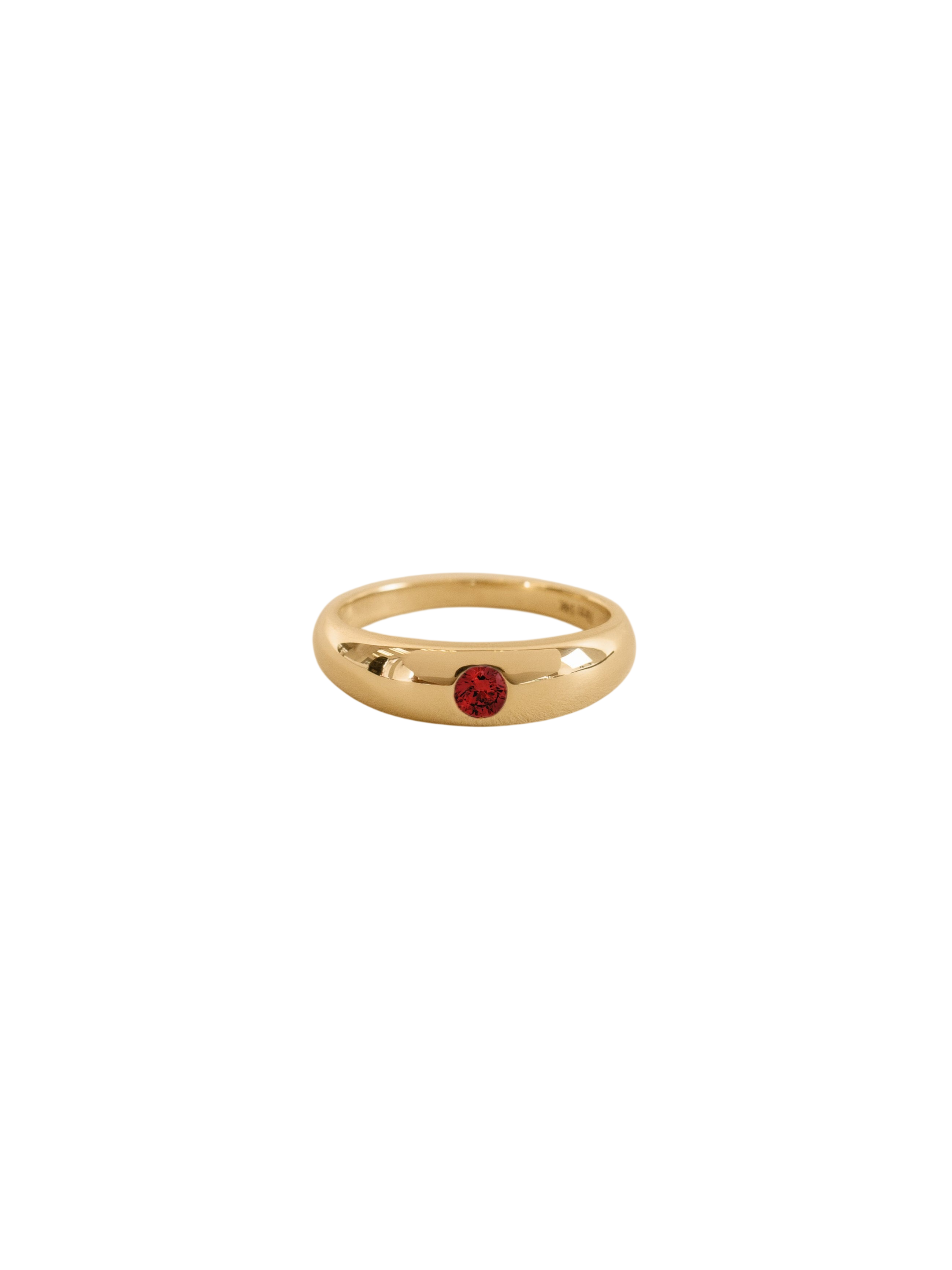 Amelia Birthstone Dome Ring Garnet photo