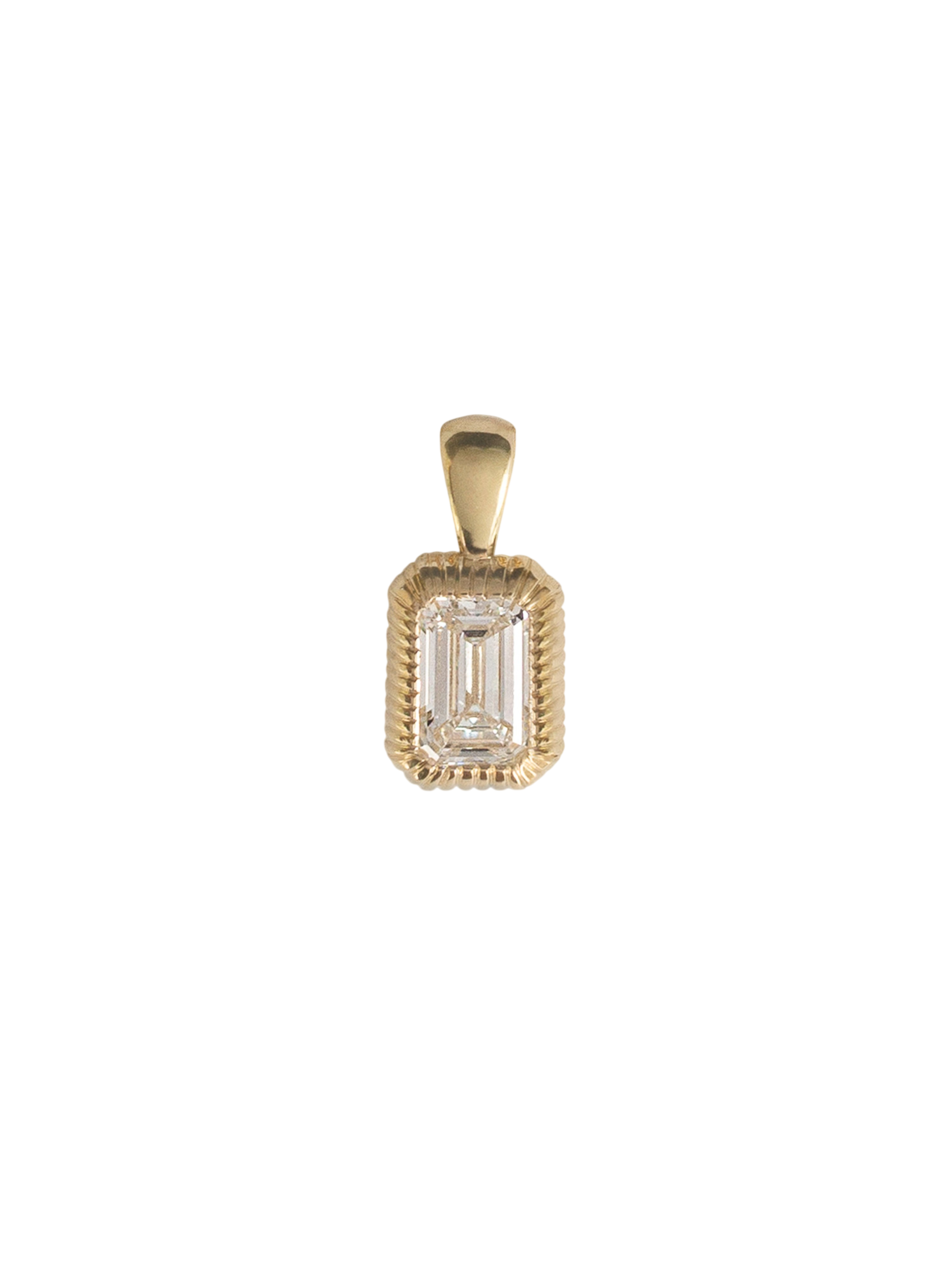 Lyra Emerald Cut Pendant Diamond photo