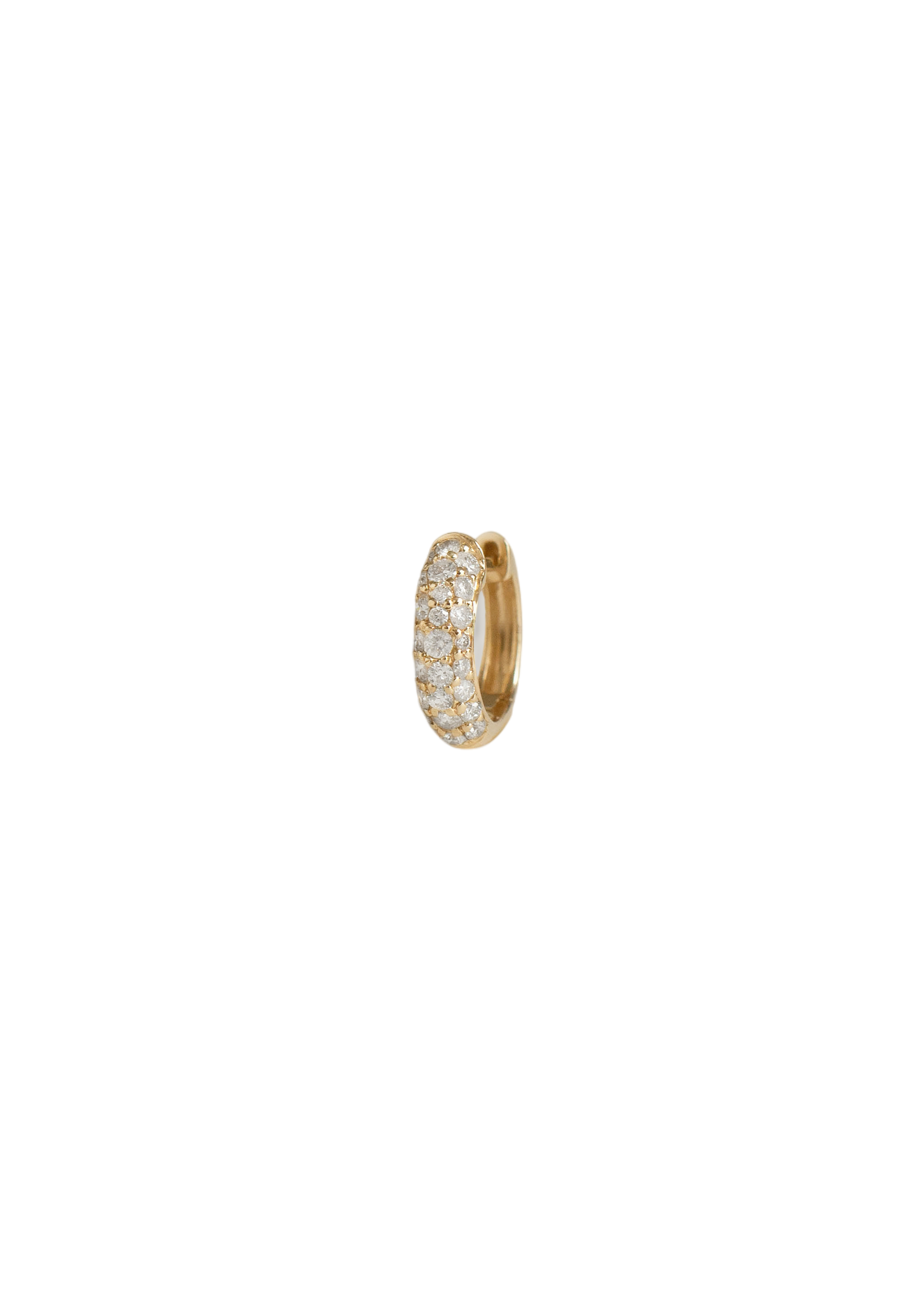 Pavé dome huggie earrings diamond