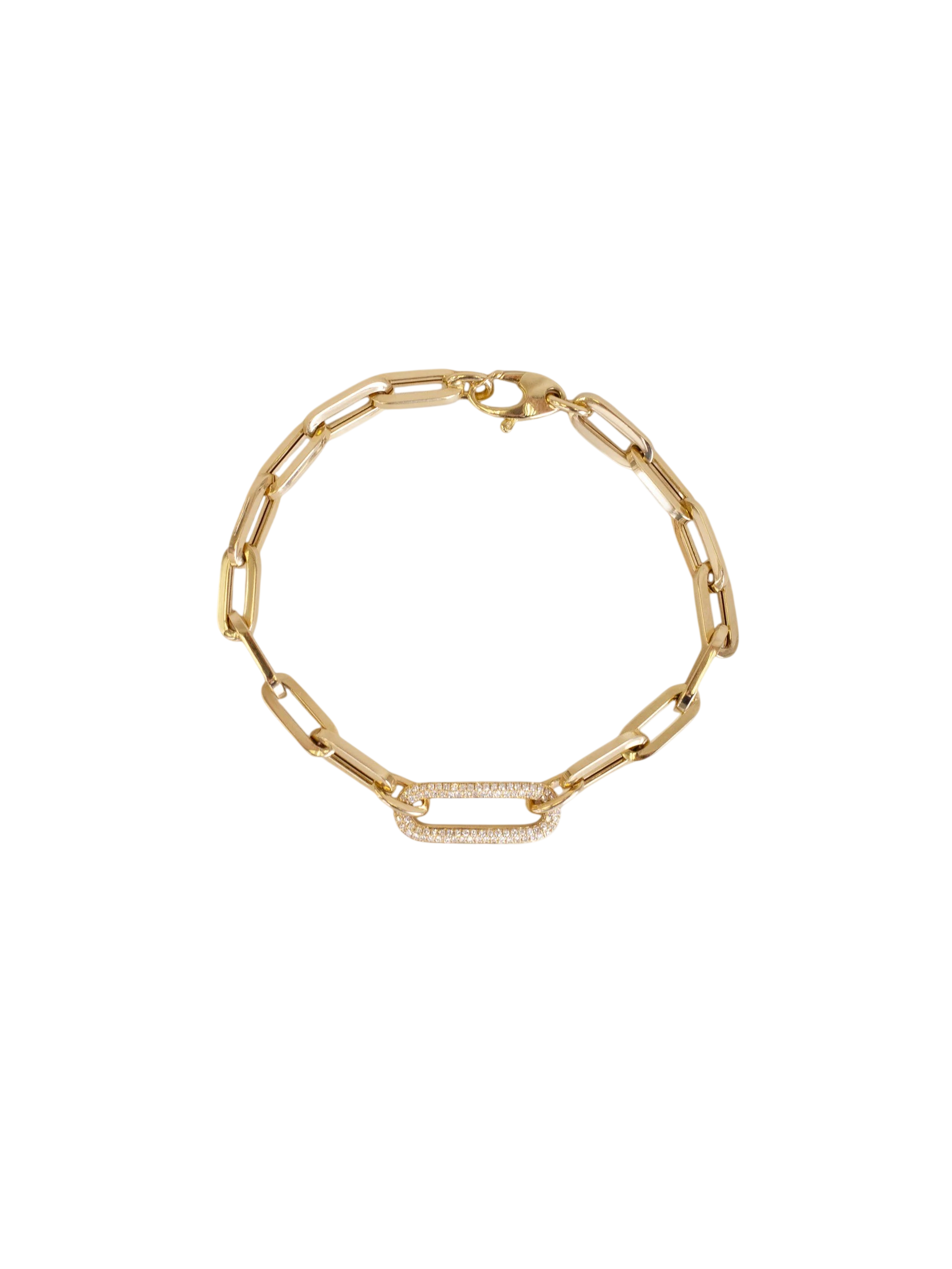 Bold Pavé Diamond Link Chain Bracelet