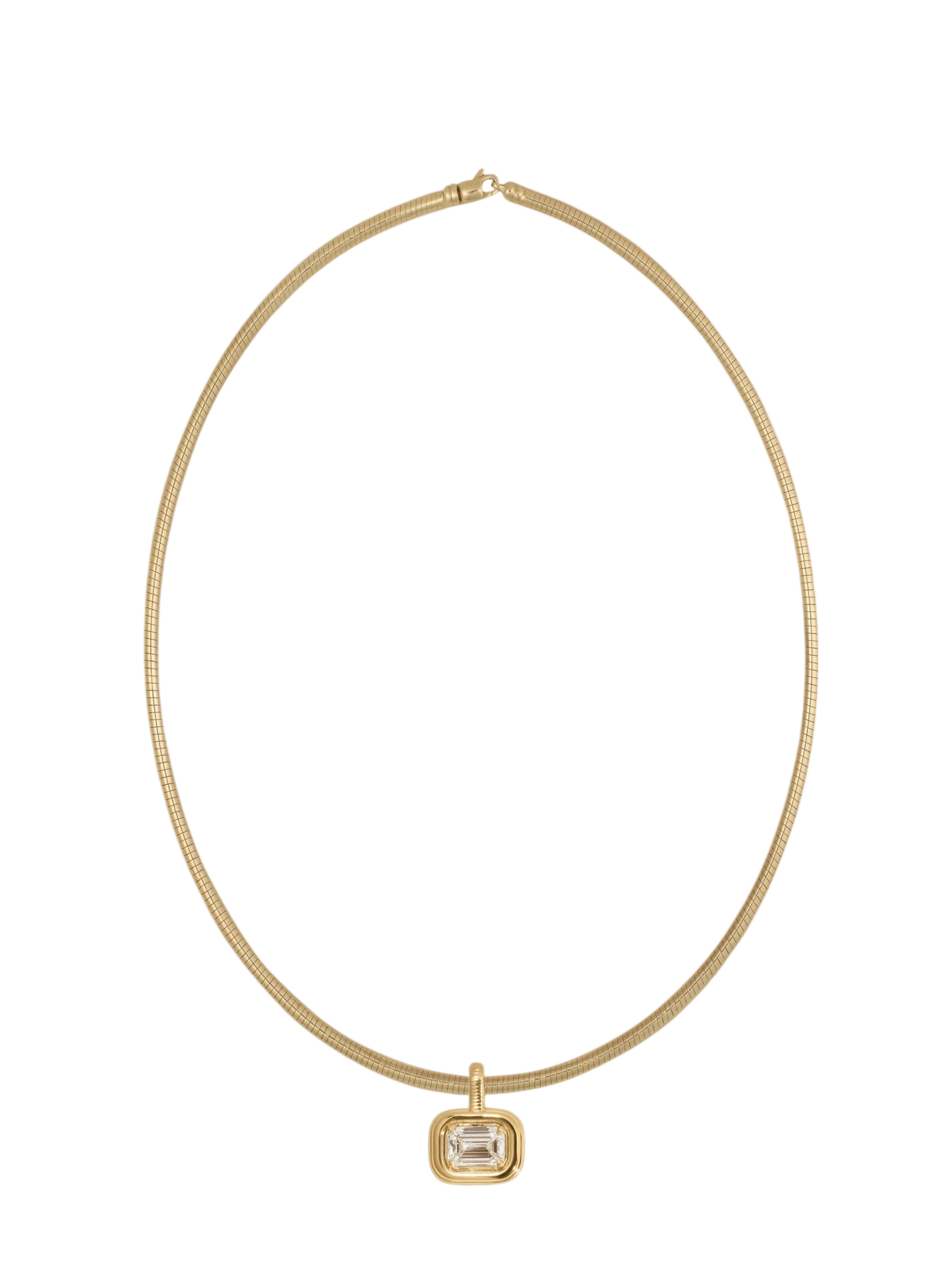 Margot Pendant Emerald Cut Diamond Necklace