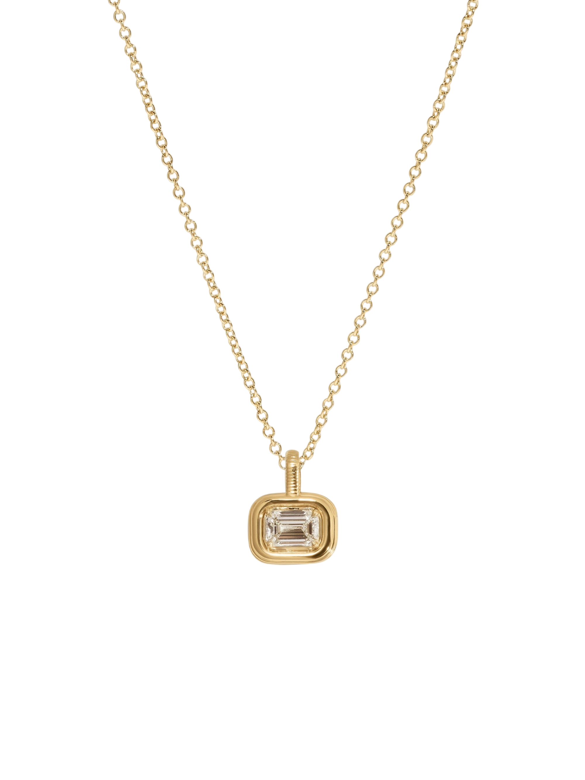 Margot Pendant Emerald Cut Diamond Necklace