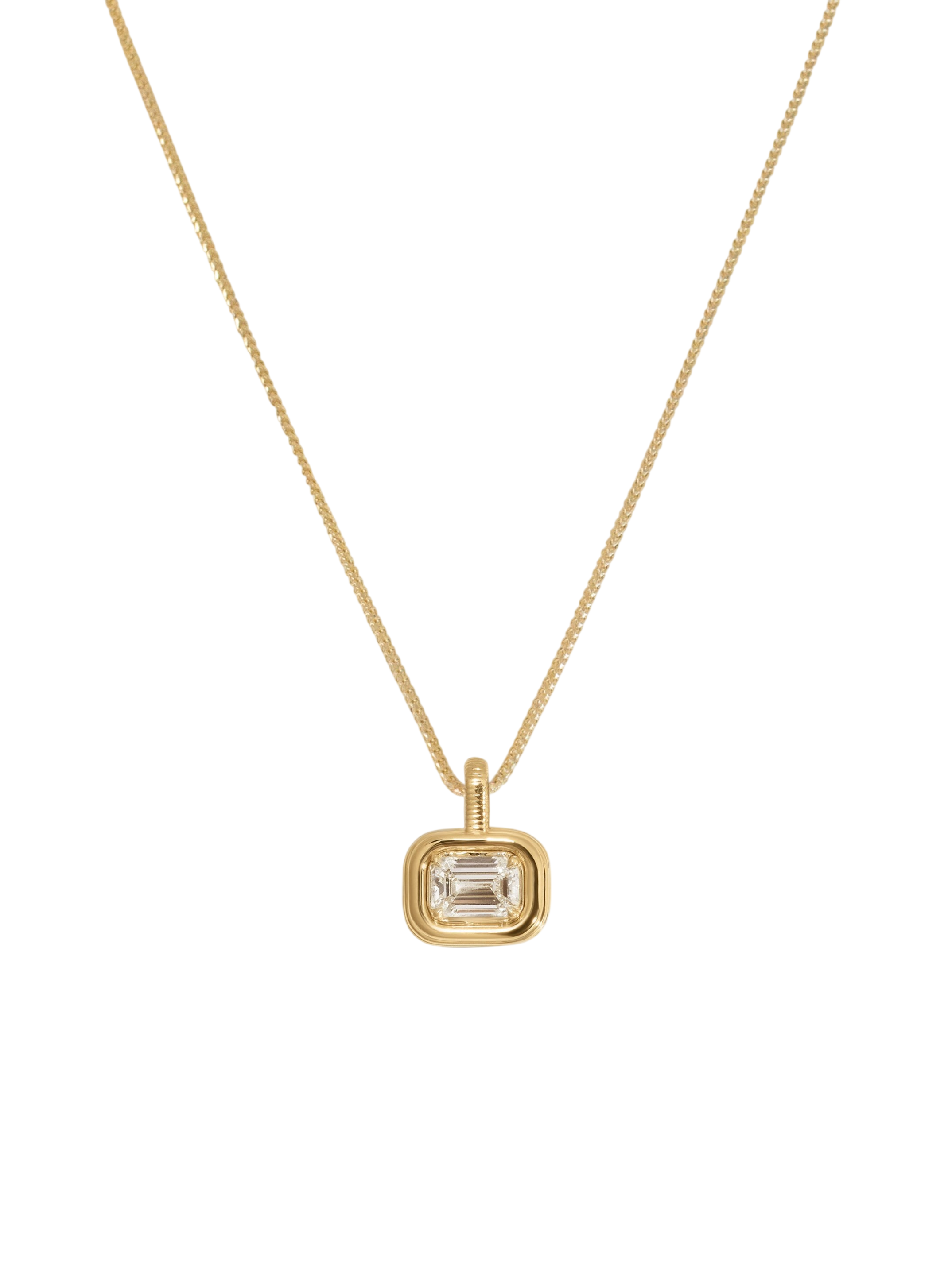 Margot Pendant Emerald Cut Diamond Necklace