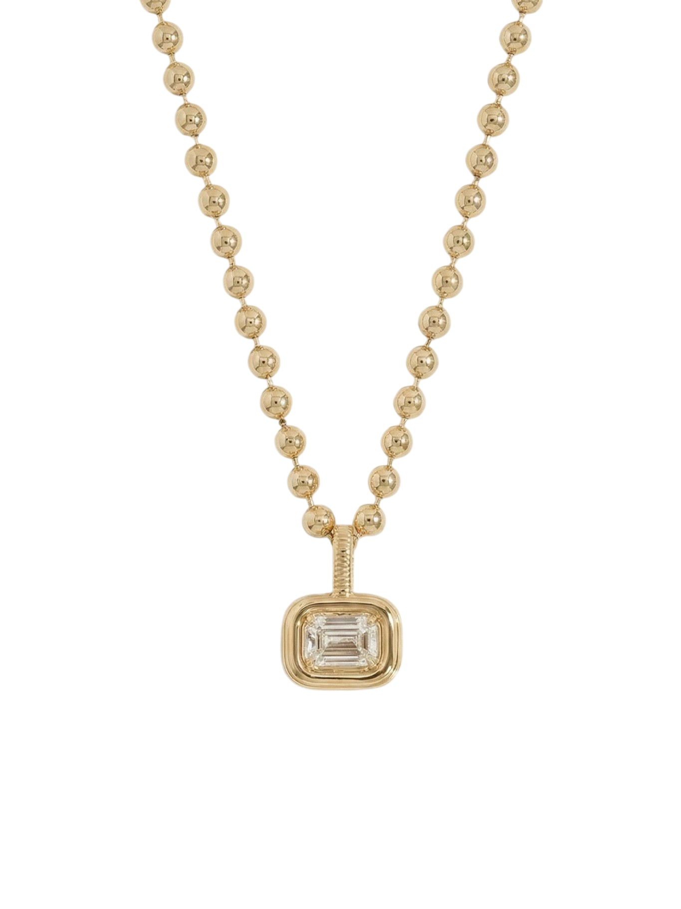 Margot Pendant Emerald Cut Diamond Necklace