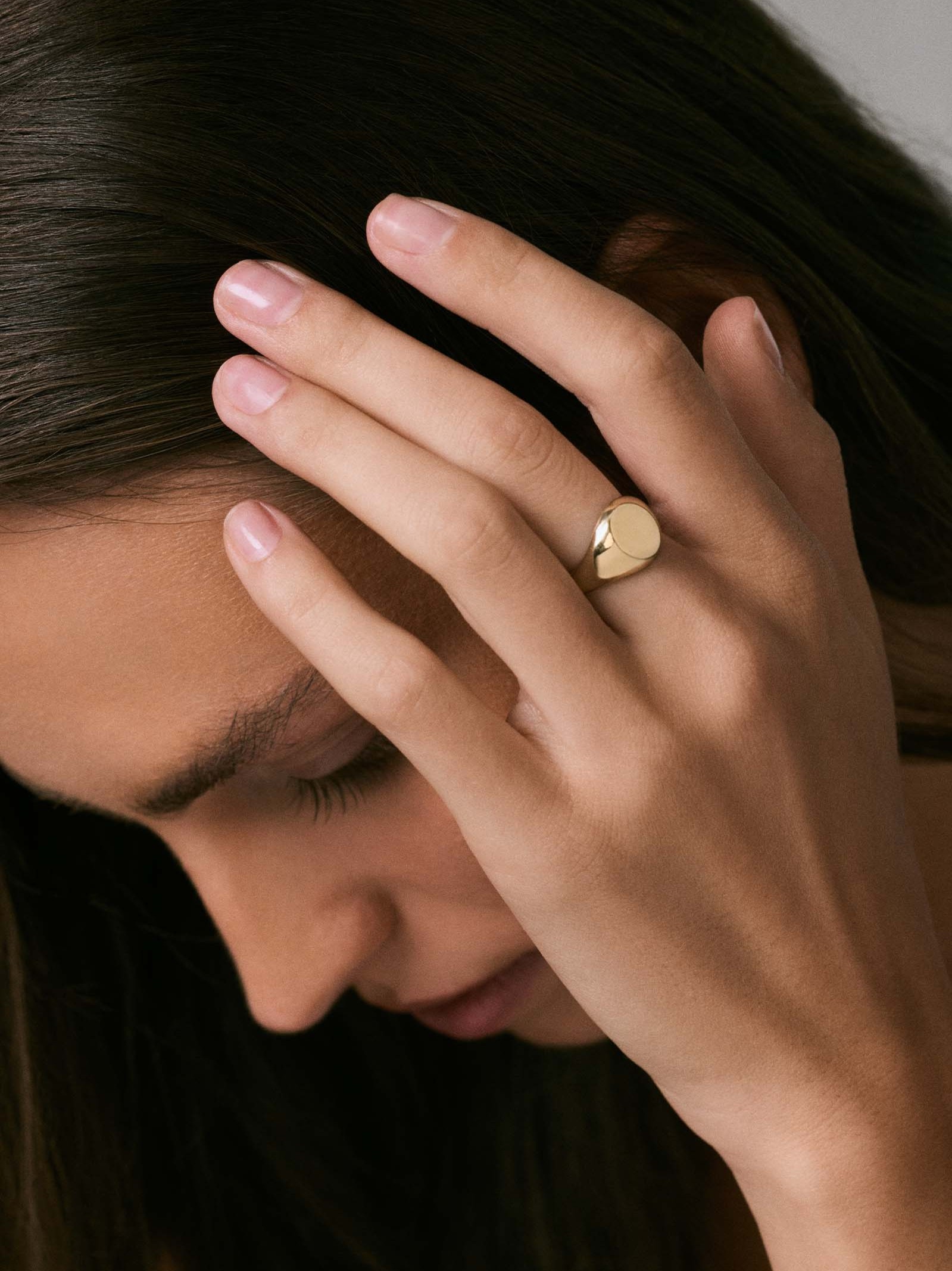 Bold Classic Hollow Signet Ring