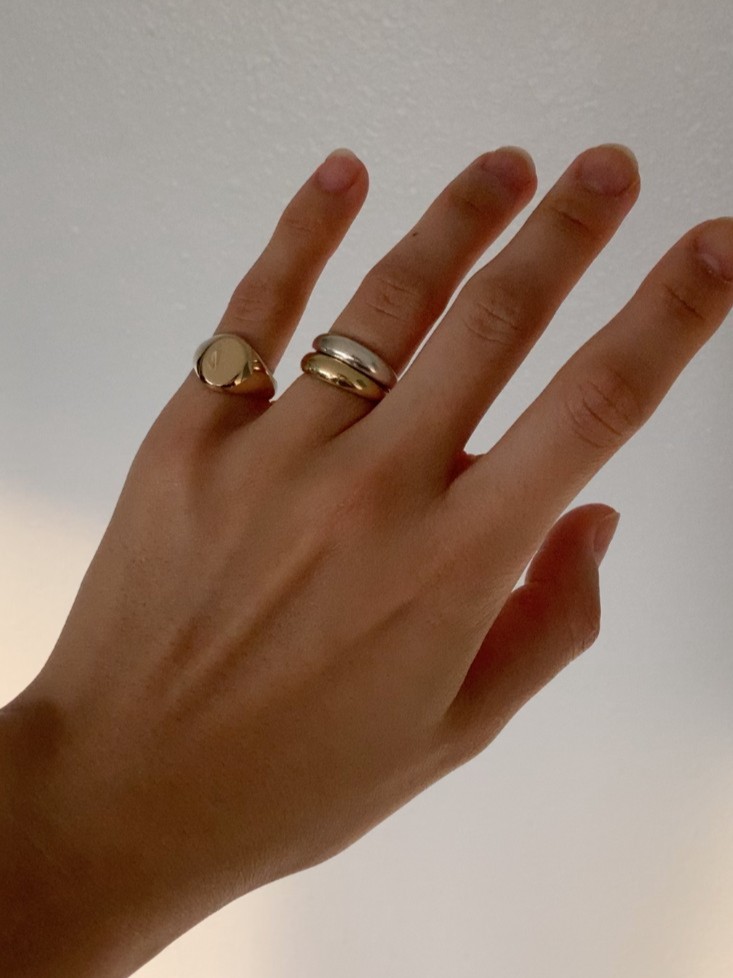 Bold Classic Hollow Signet Ring