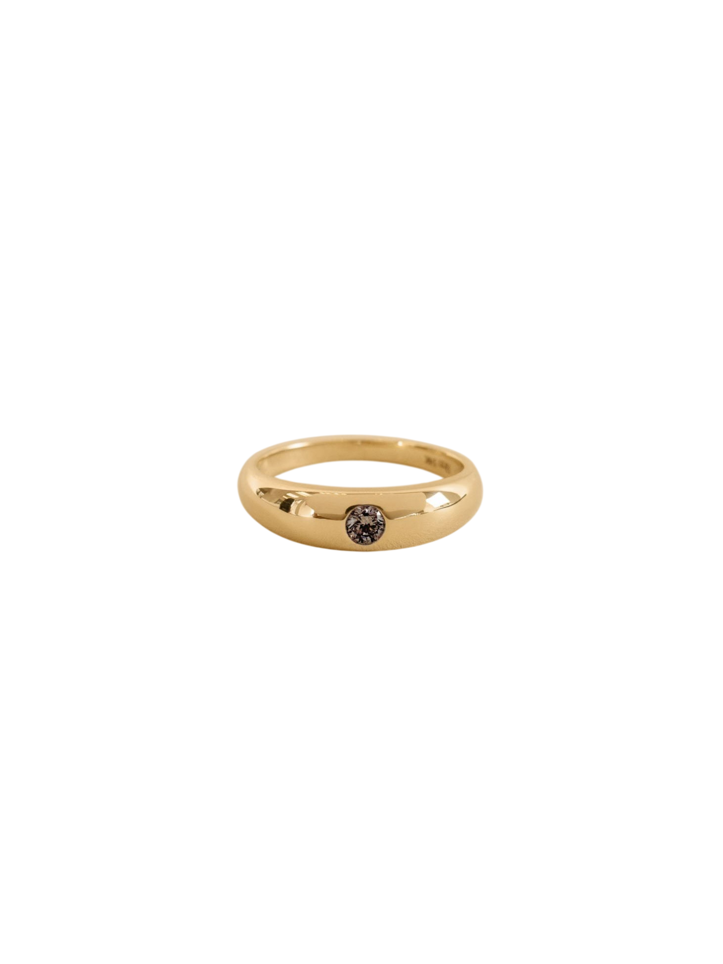 Amelia Birthstone Dome Ring Black Diamond