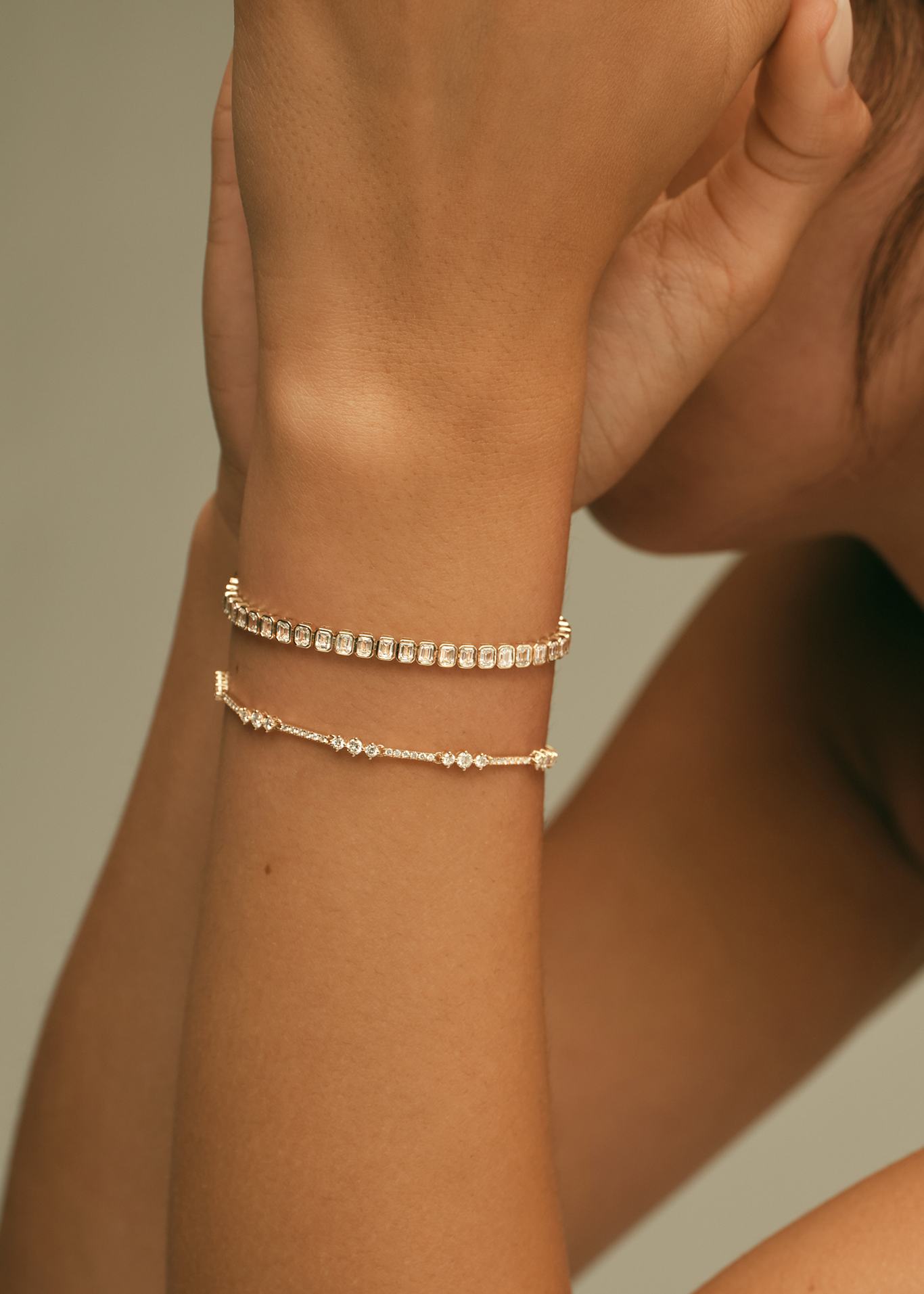 Venus bezel tennis bracelet