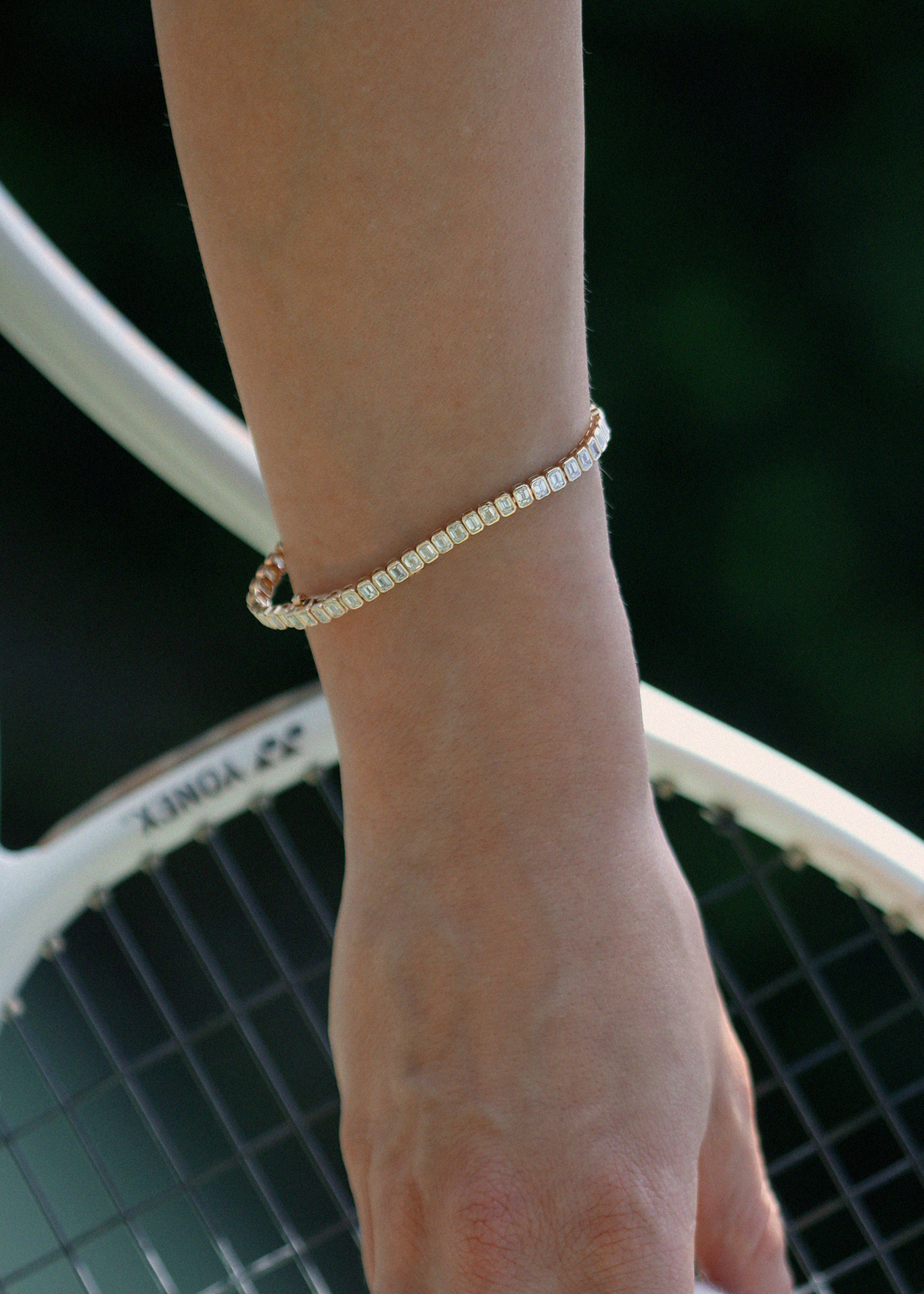 Venus bezel tennis bracelet