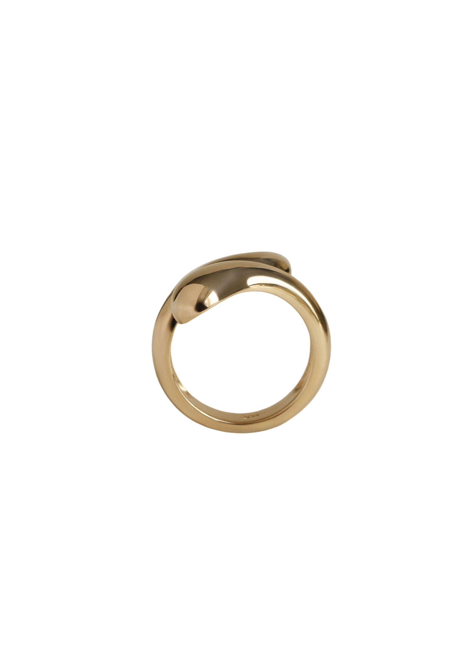 Bold willow wrap around ring gold