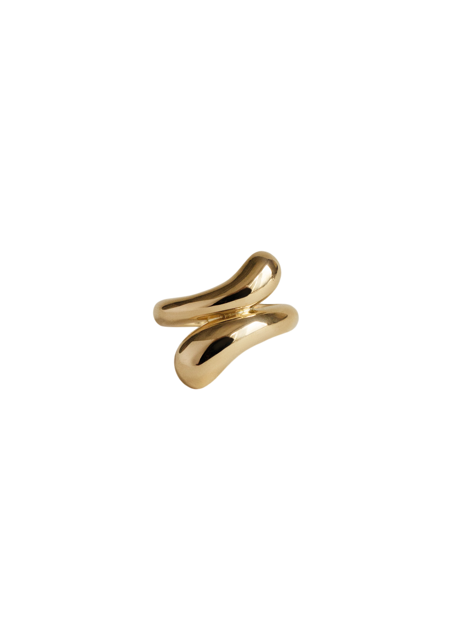 Bold willow wrap around ring gold