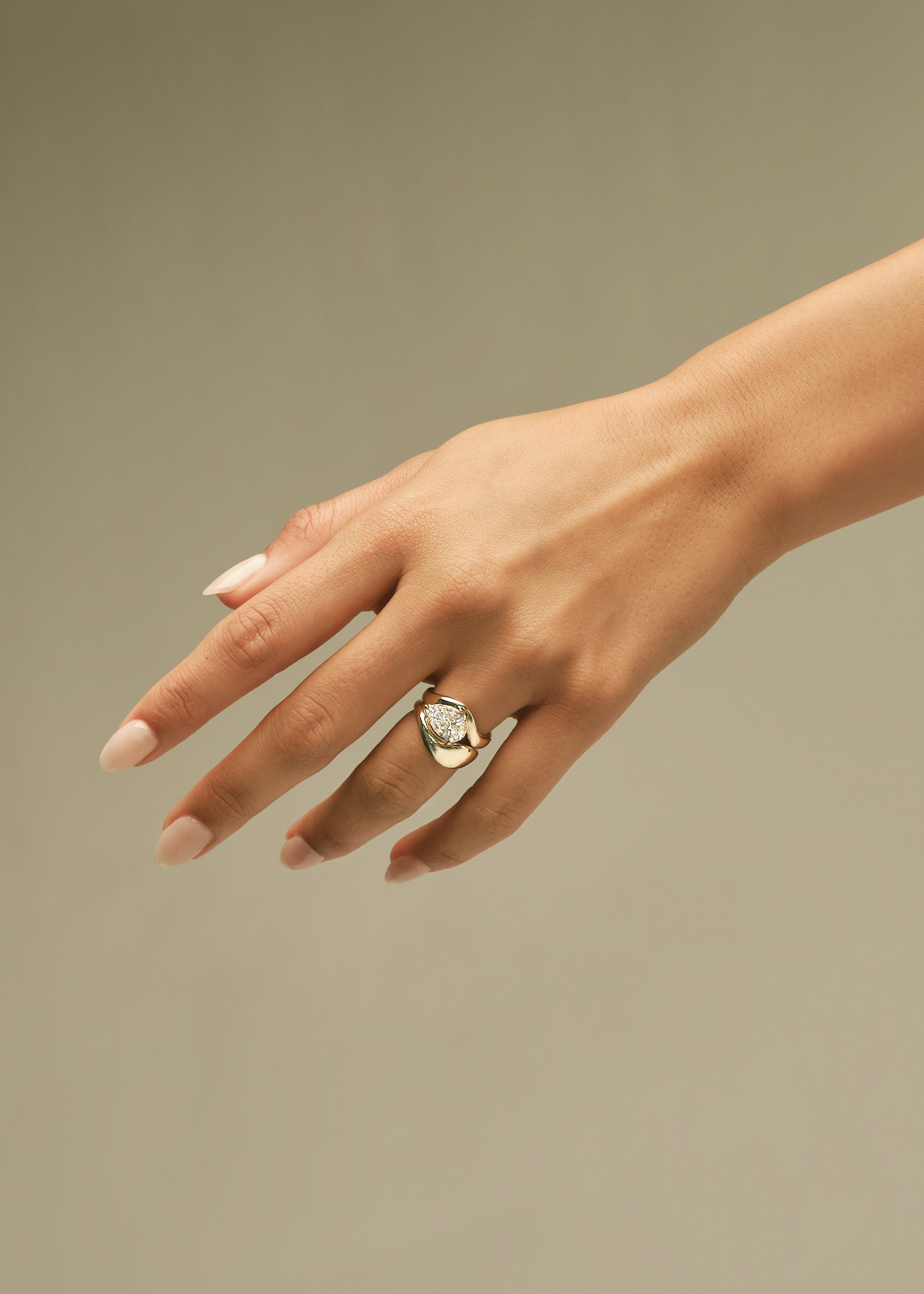 Bold rosewood curved stacking ring
