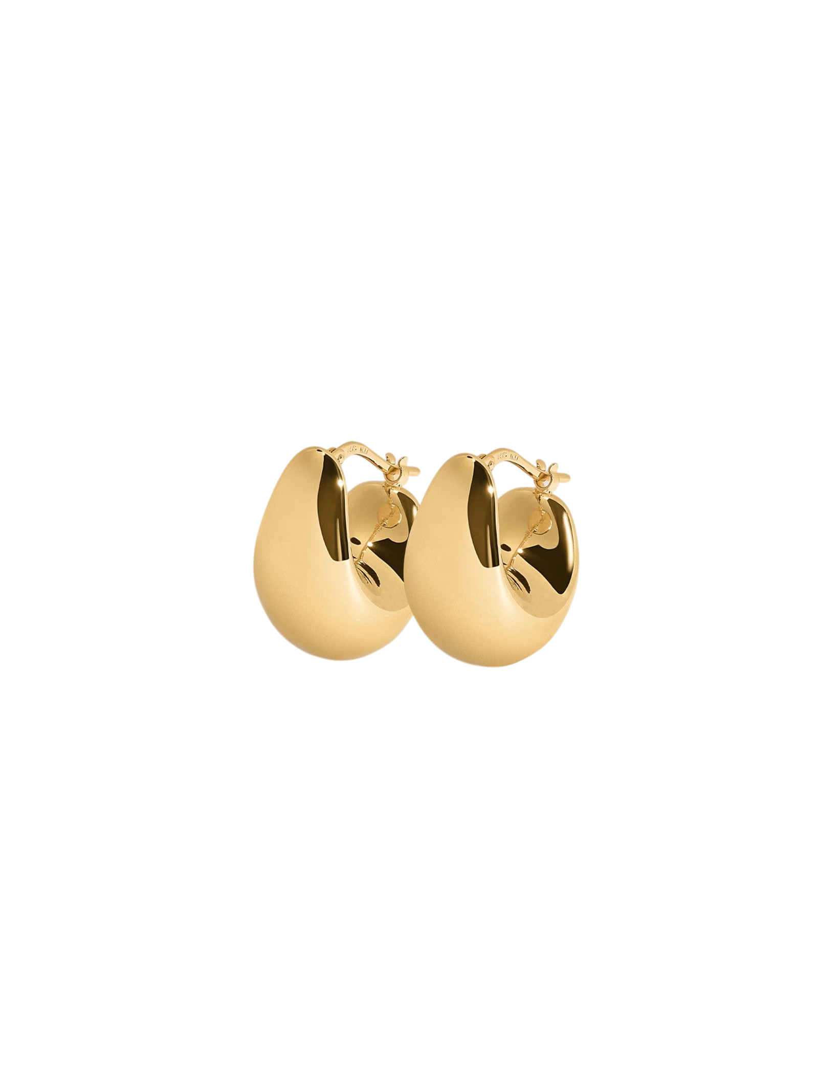 Petite Bold Teardrop Hoop Earrings