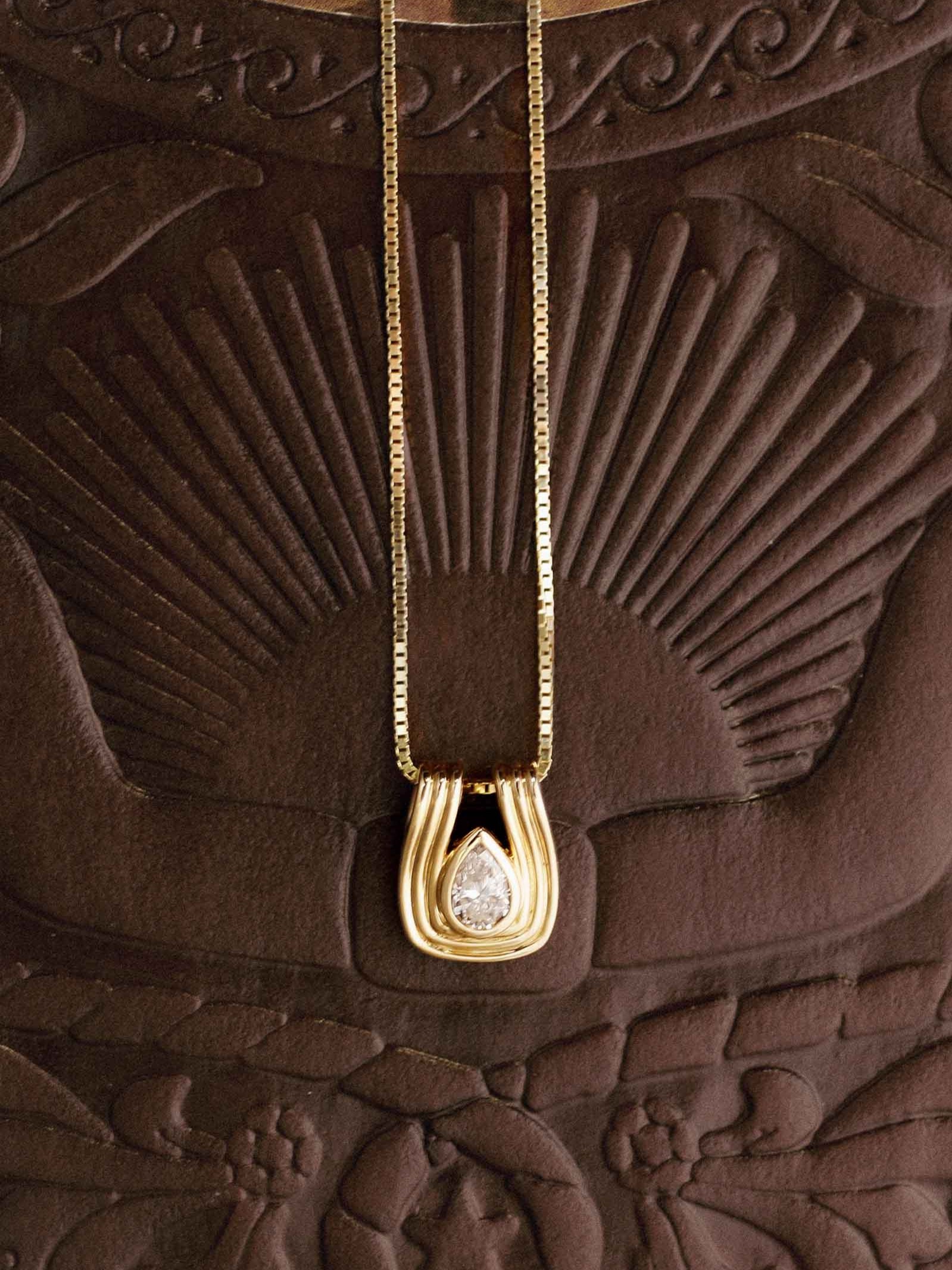 Alyssa Pear Diamond Pendant Necklace