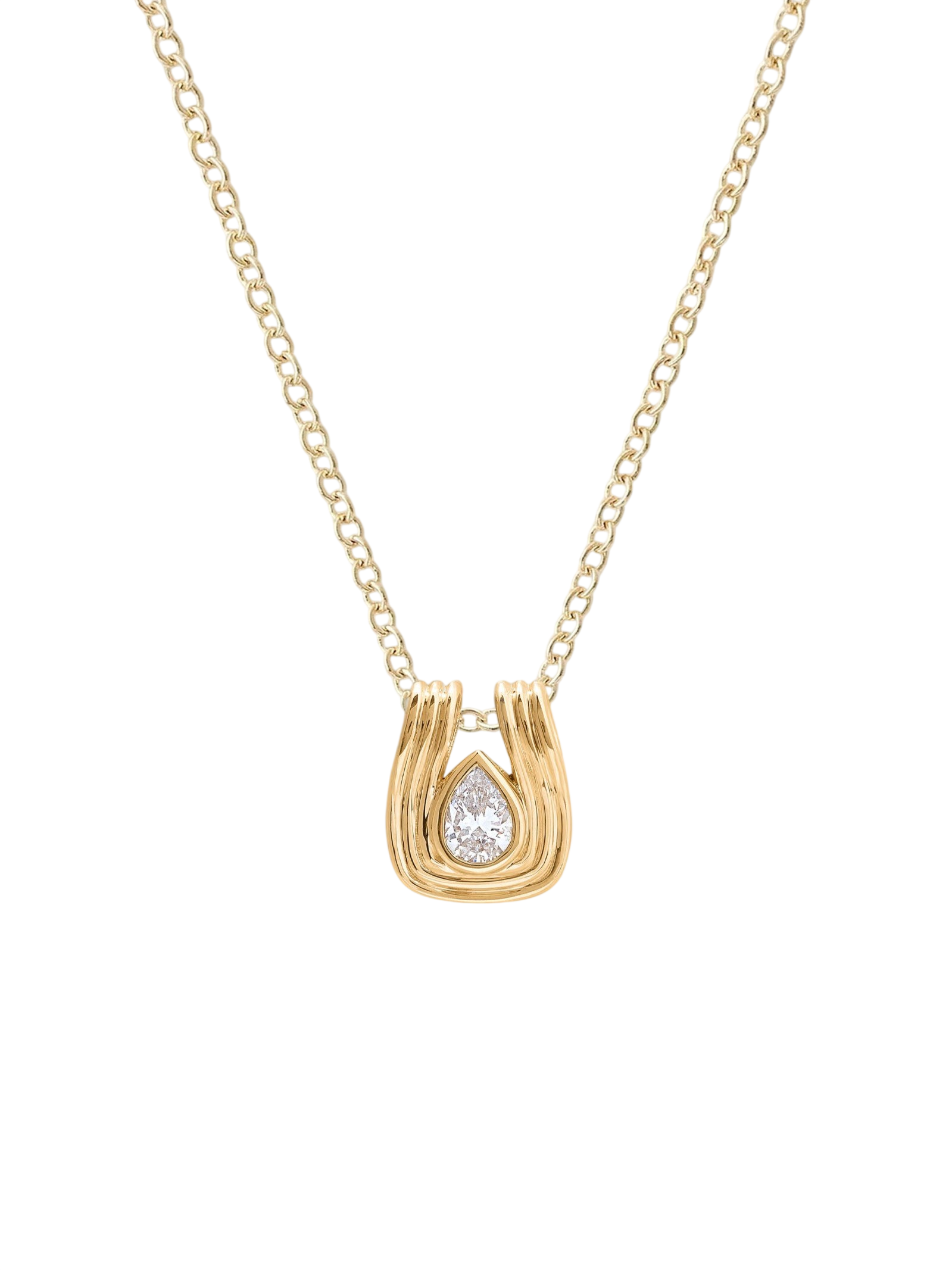 Alyssa Pear Diamond Pendant Necklace photo