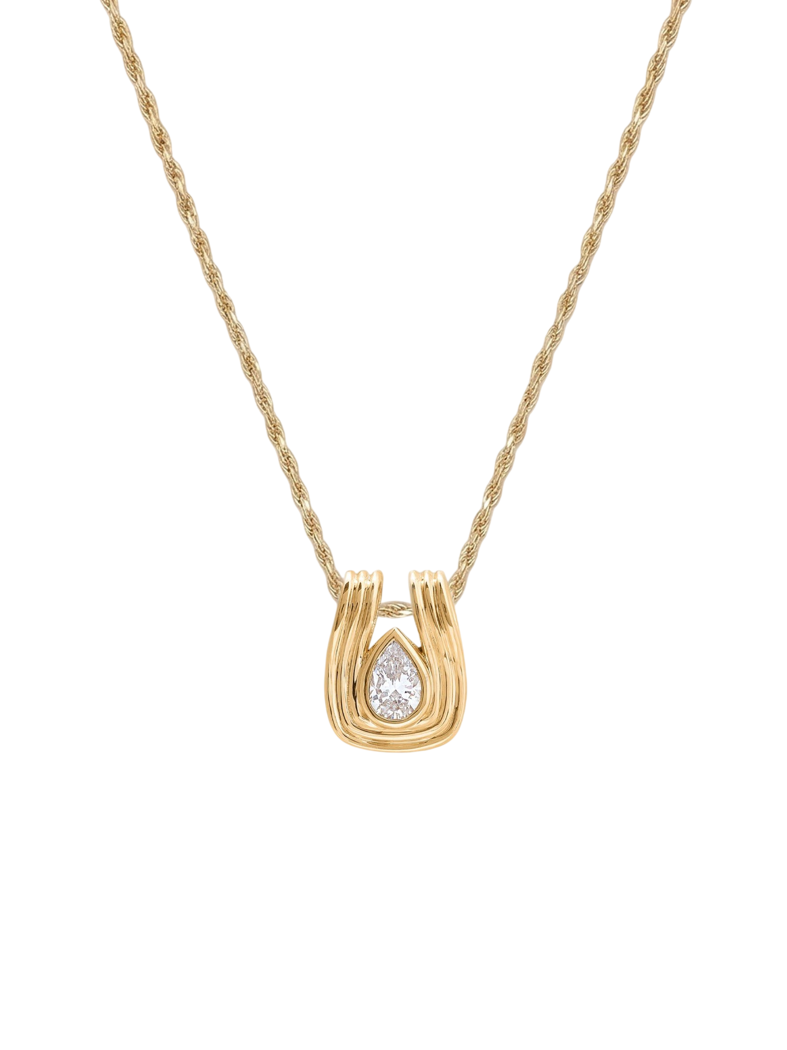 Alyssa Pear Diamond Pendant Necklace