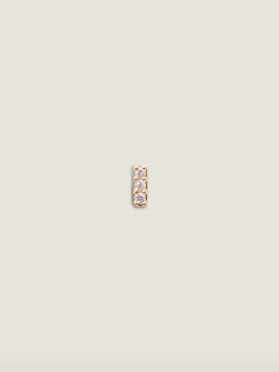 Penelope Bar Stud Earrings Diamond