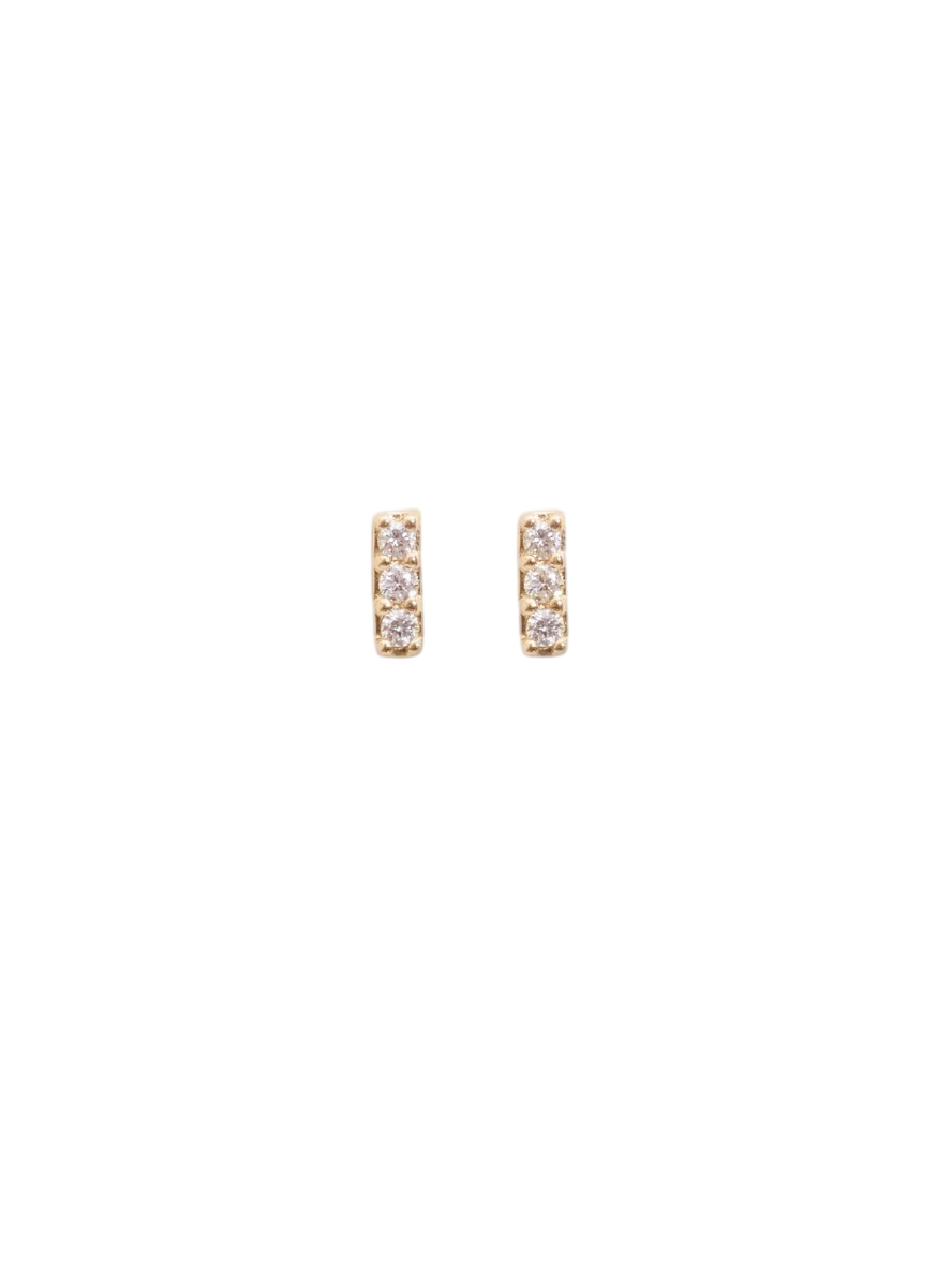 Penelope Bar Stud Earrings Diamond photo