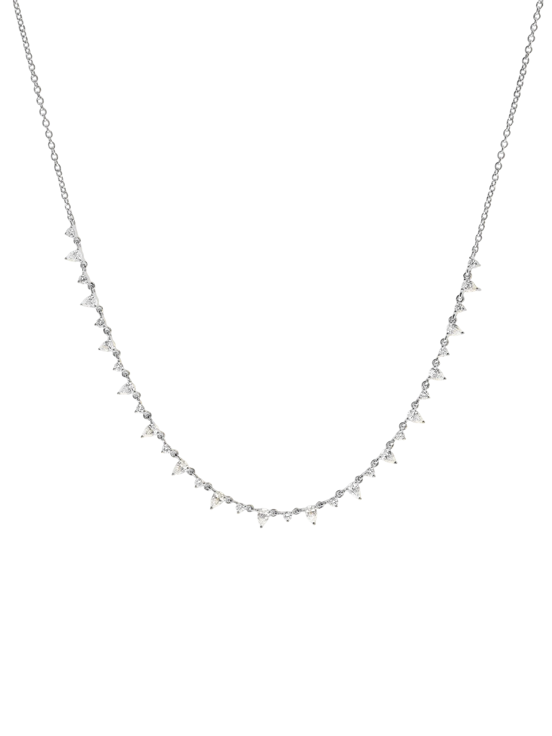 Juliette Diamond Row Necklace White Gold