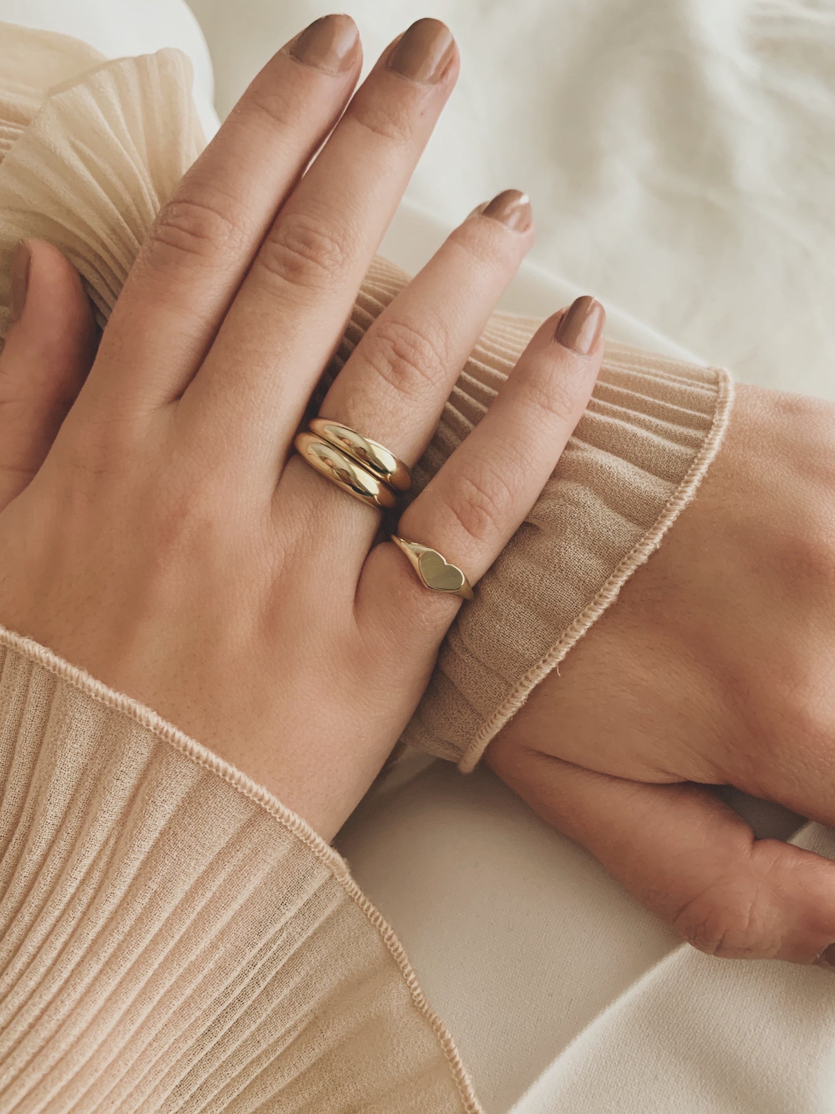 Petite Heart Signet Ring