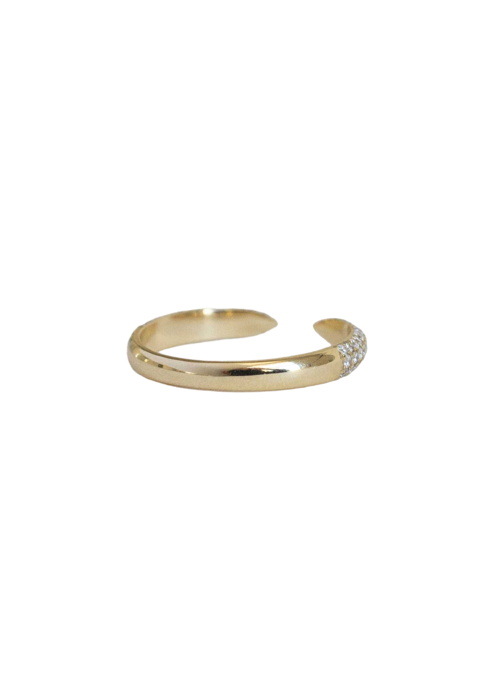Ennis pavé cuff ring diamond