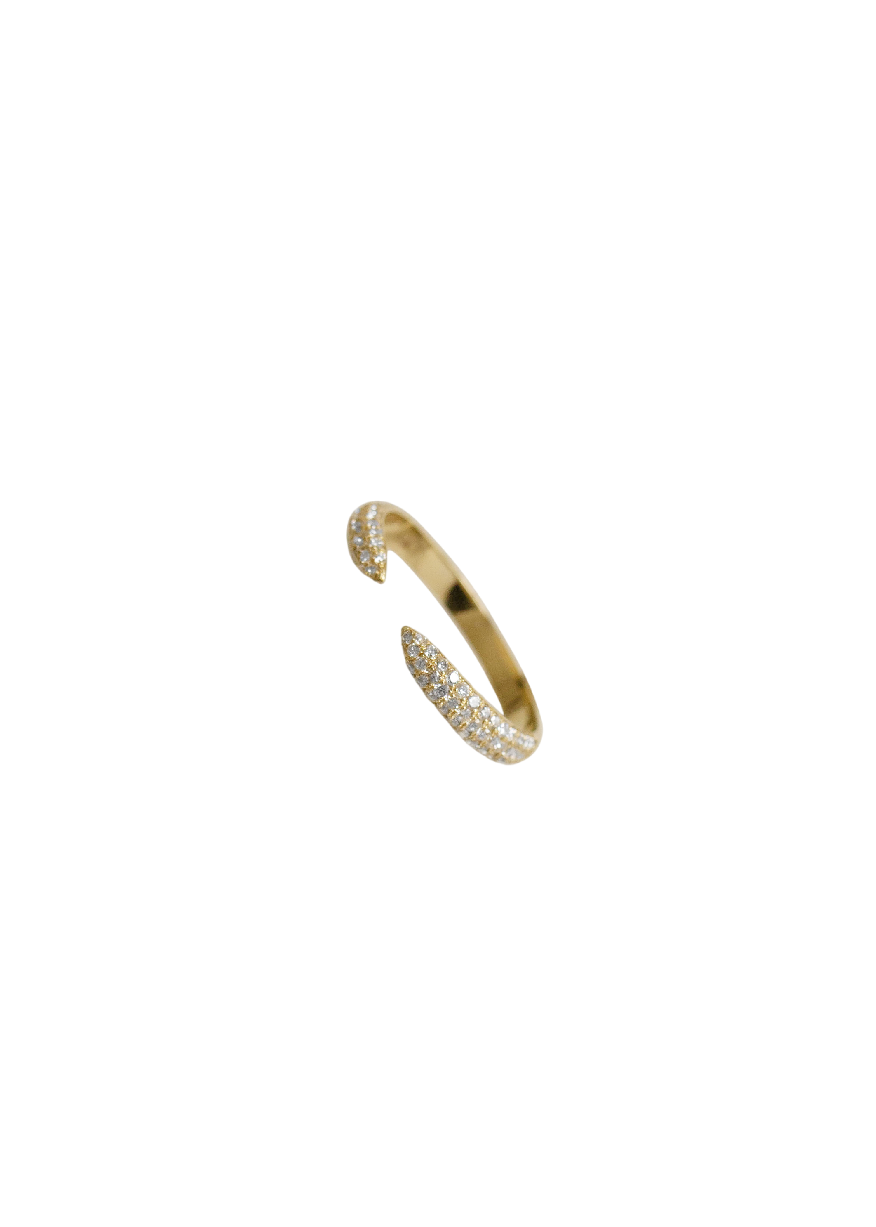 Ennis pavé cuff ring diamond