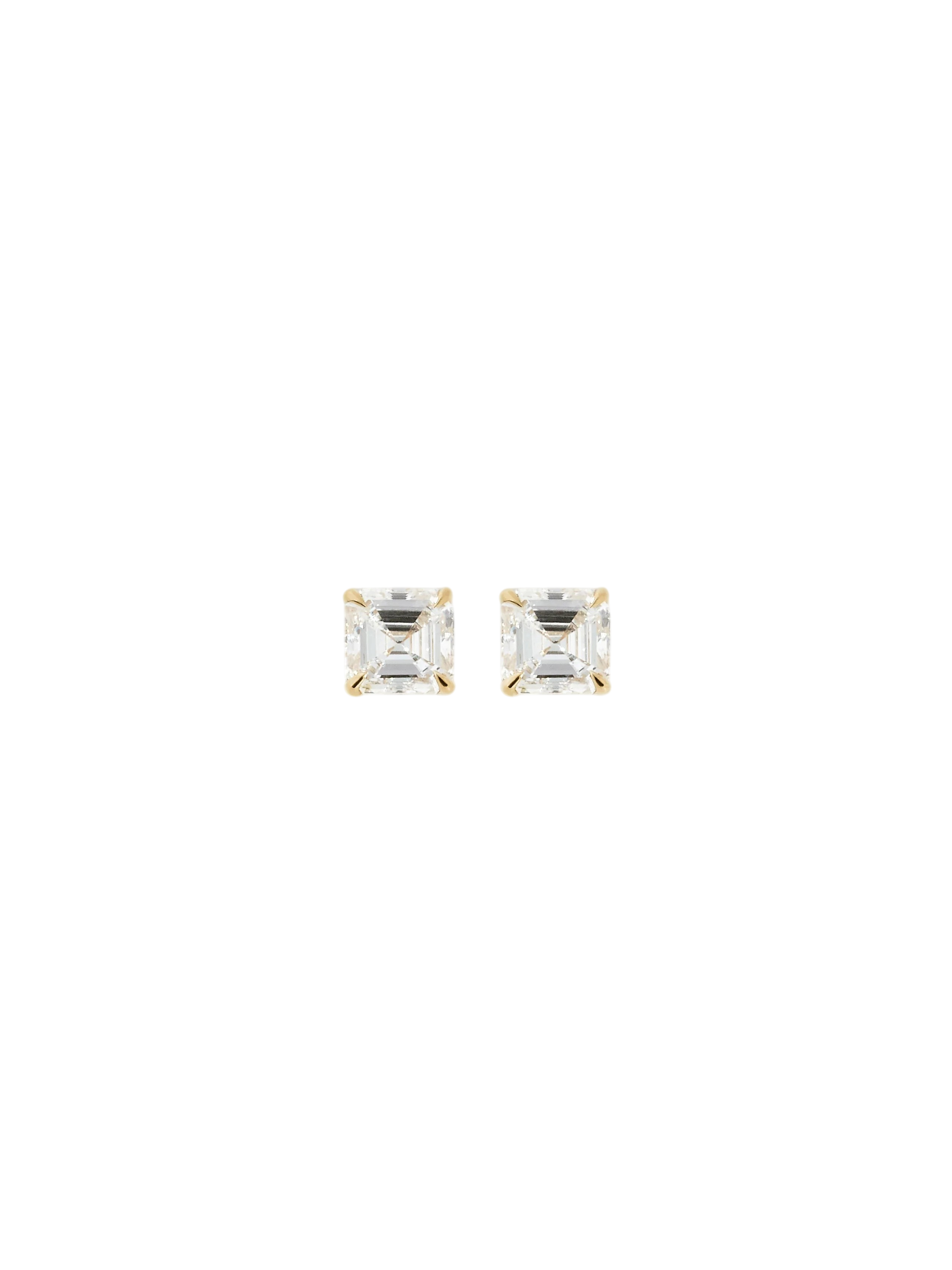 June Asscher Cut Stud Earrings Diamond
