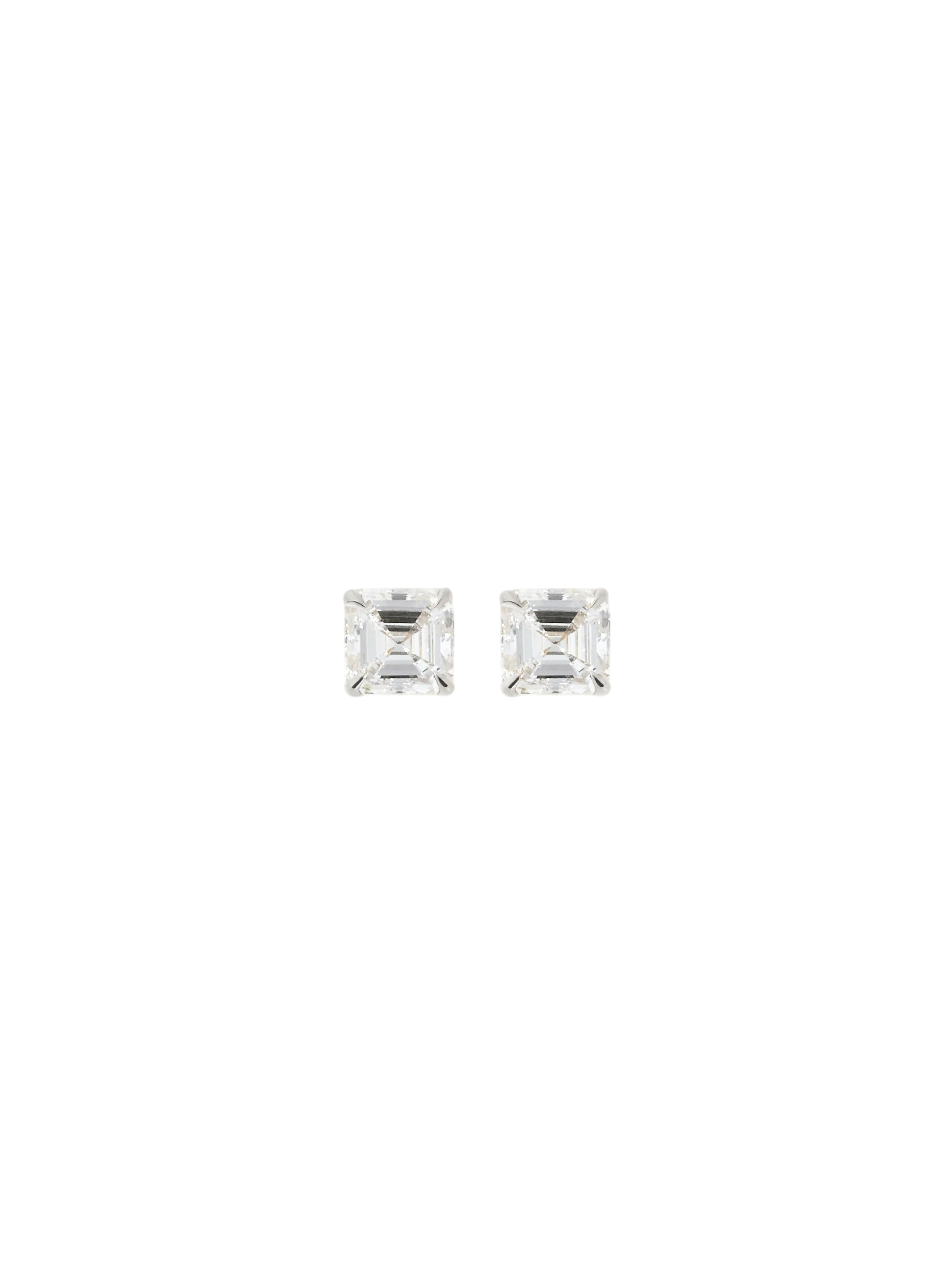 June Asscher Cut Stud Earrings Diamond