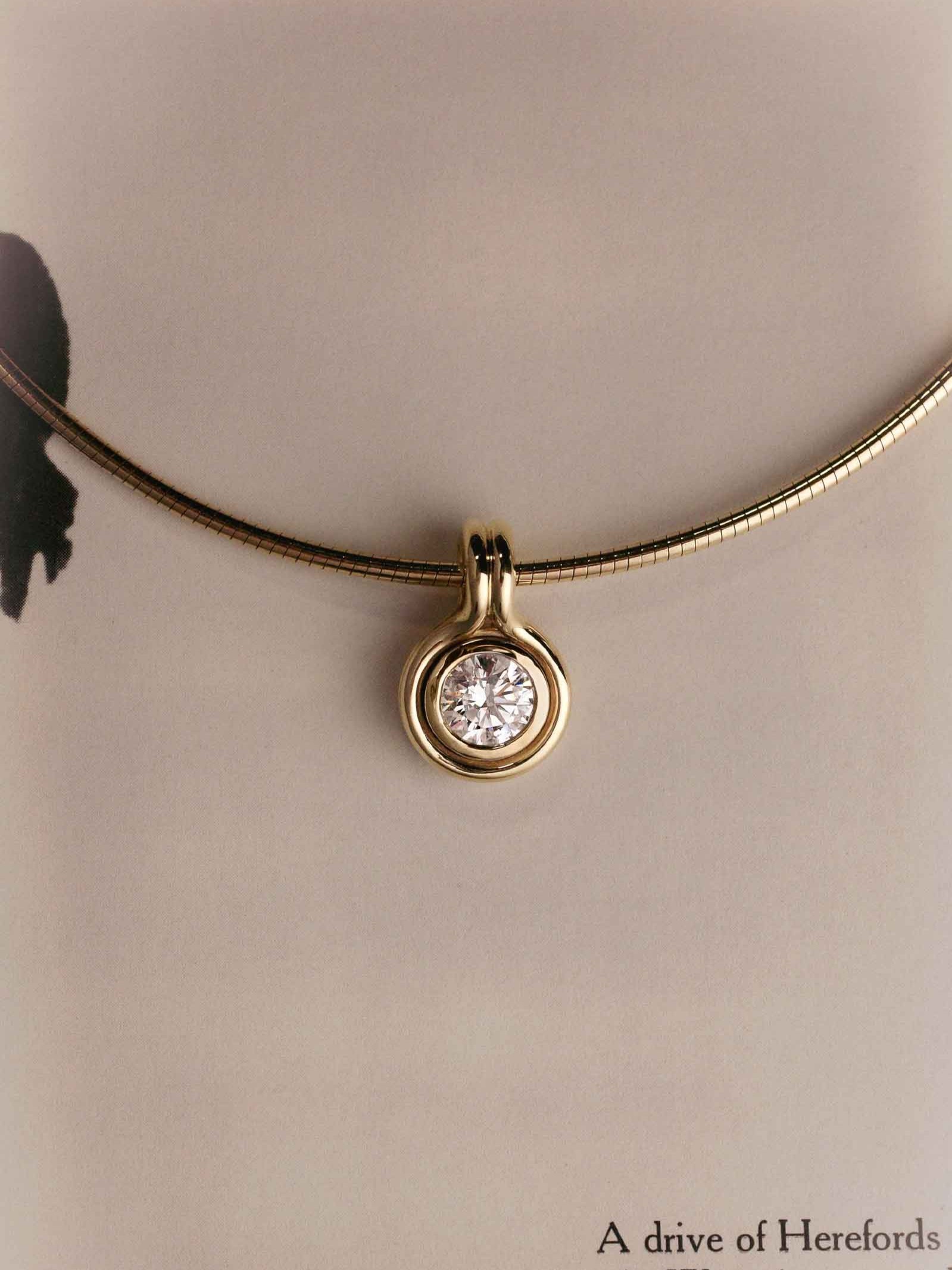 Jody Round Diamond Pendant Necklace