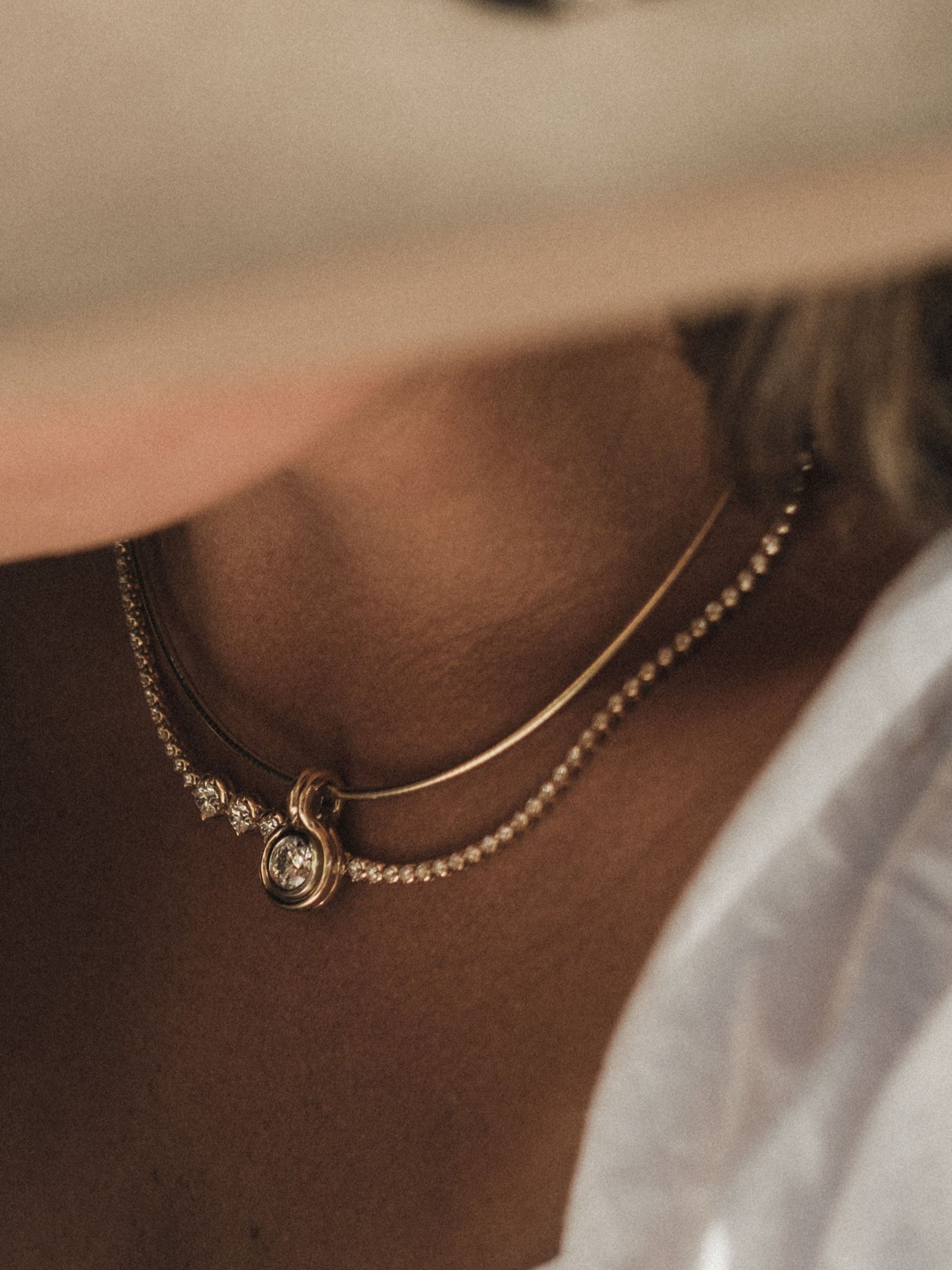 Jody Round Diamond Pendant Necklace