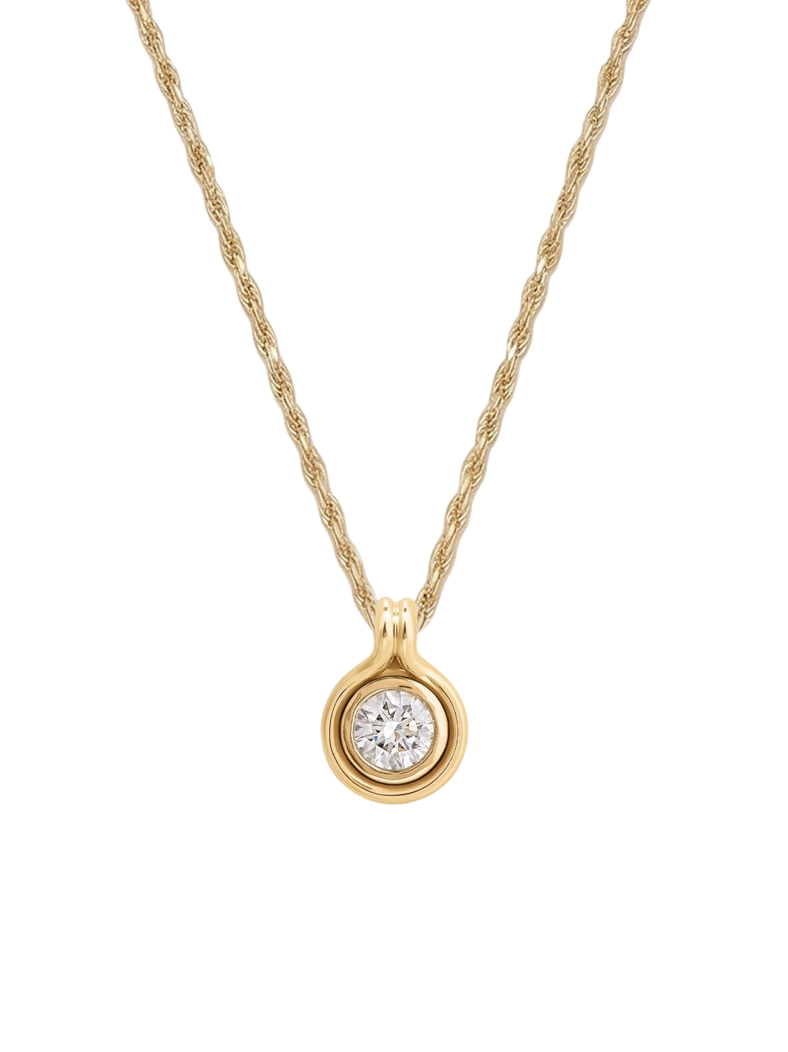 Jody Round Diamond Pendant Necklace
