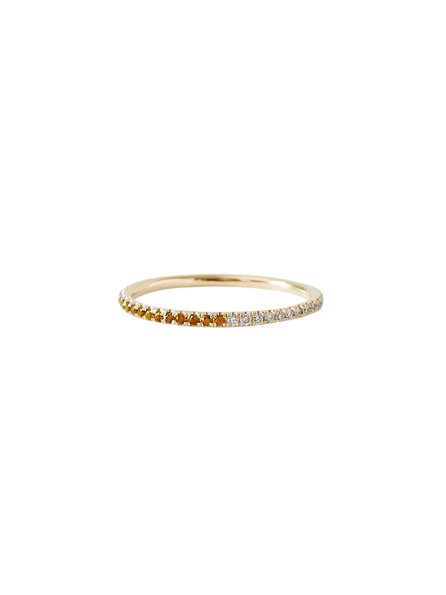 Two In One Pavé Birthstone Ring Citrine photo
