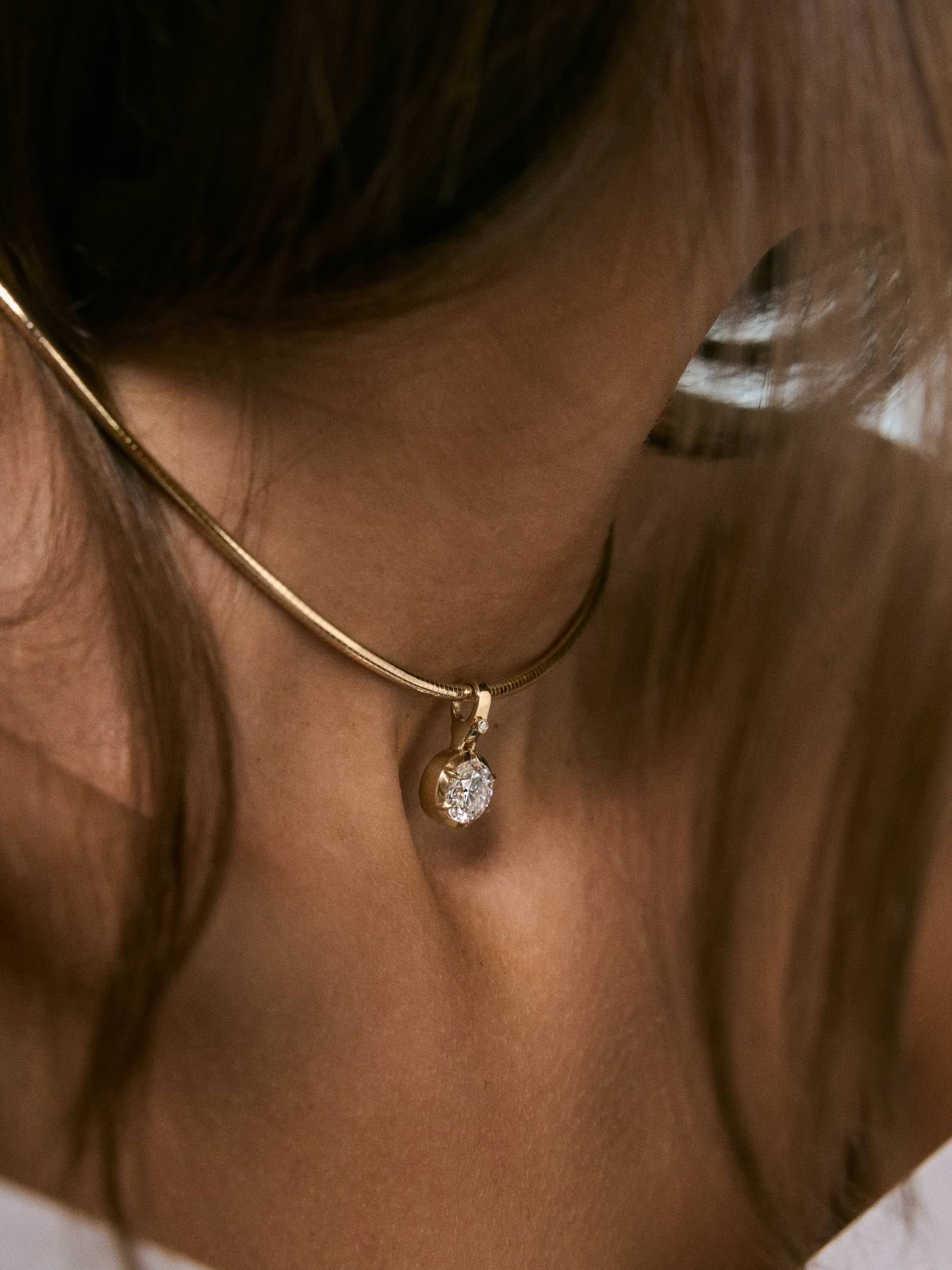 Madeleine 2.5ct Diamond Round Pendant
