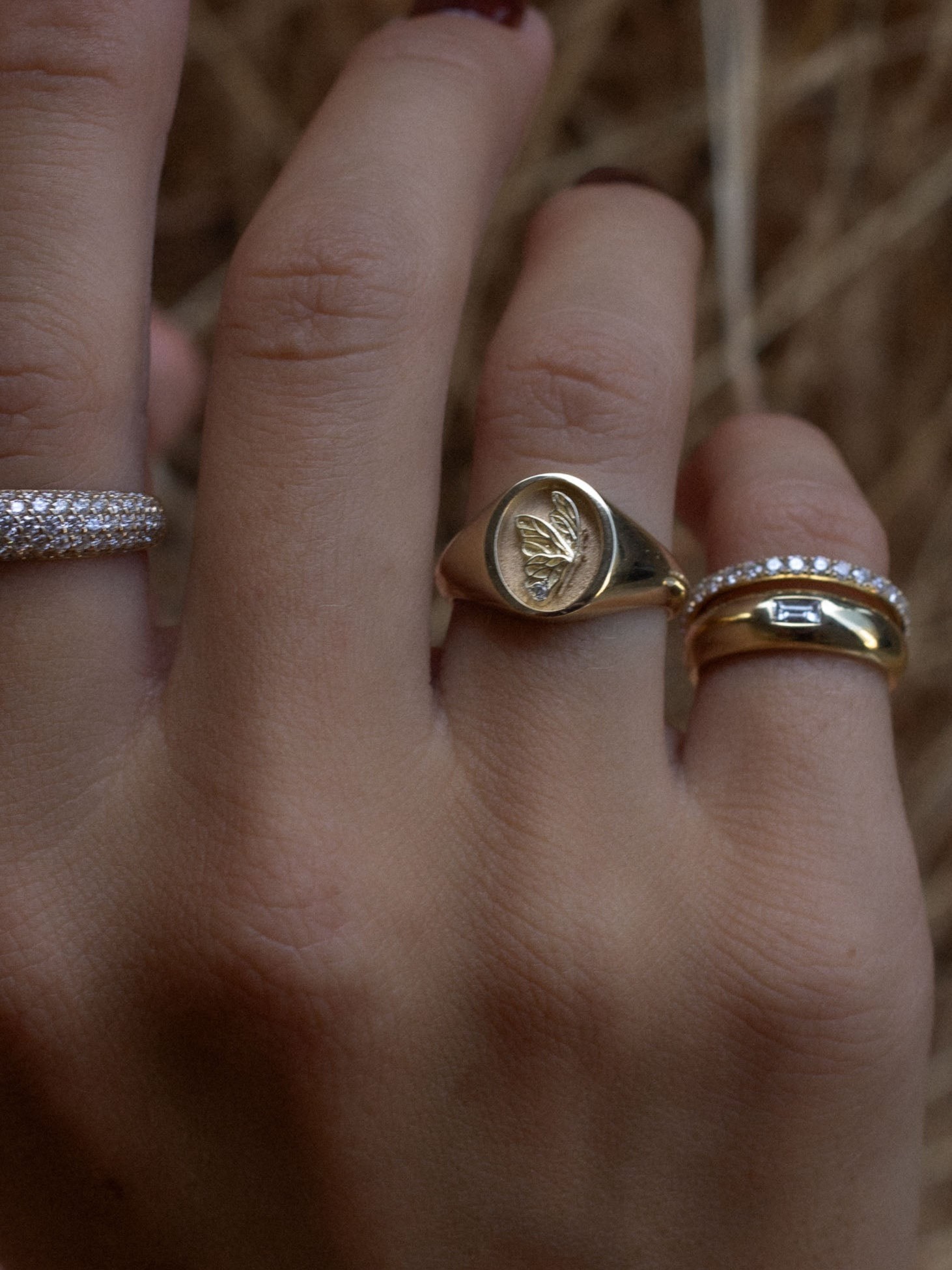 Juliette Butterfly Signet Ring