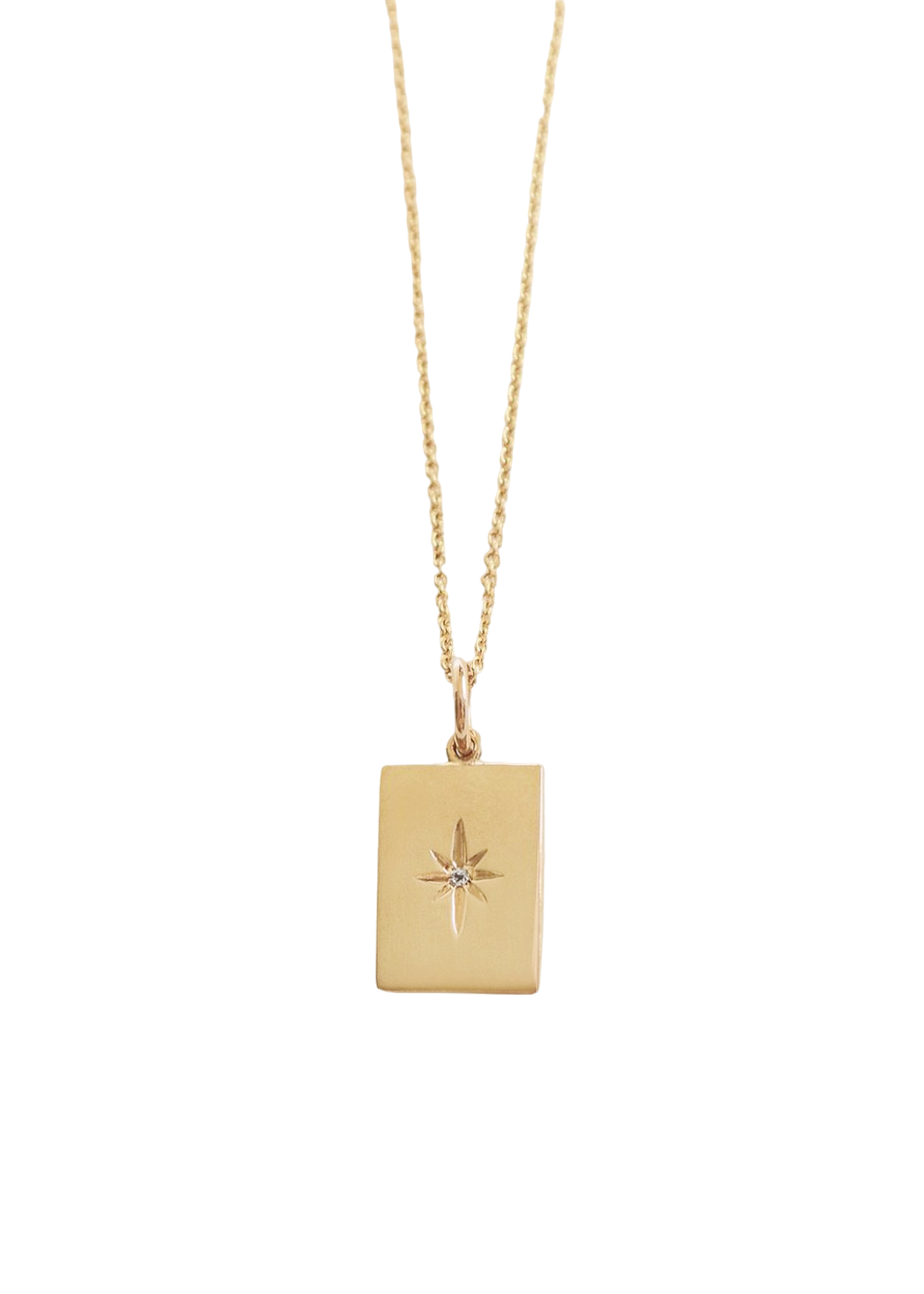 North star necklace diamond